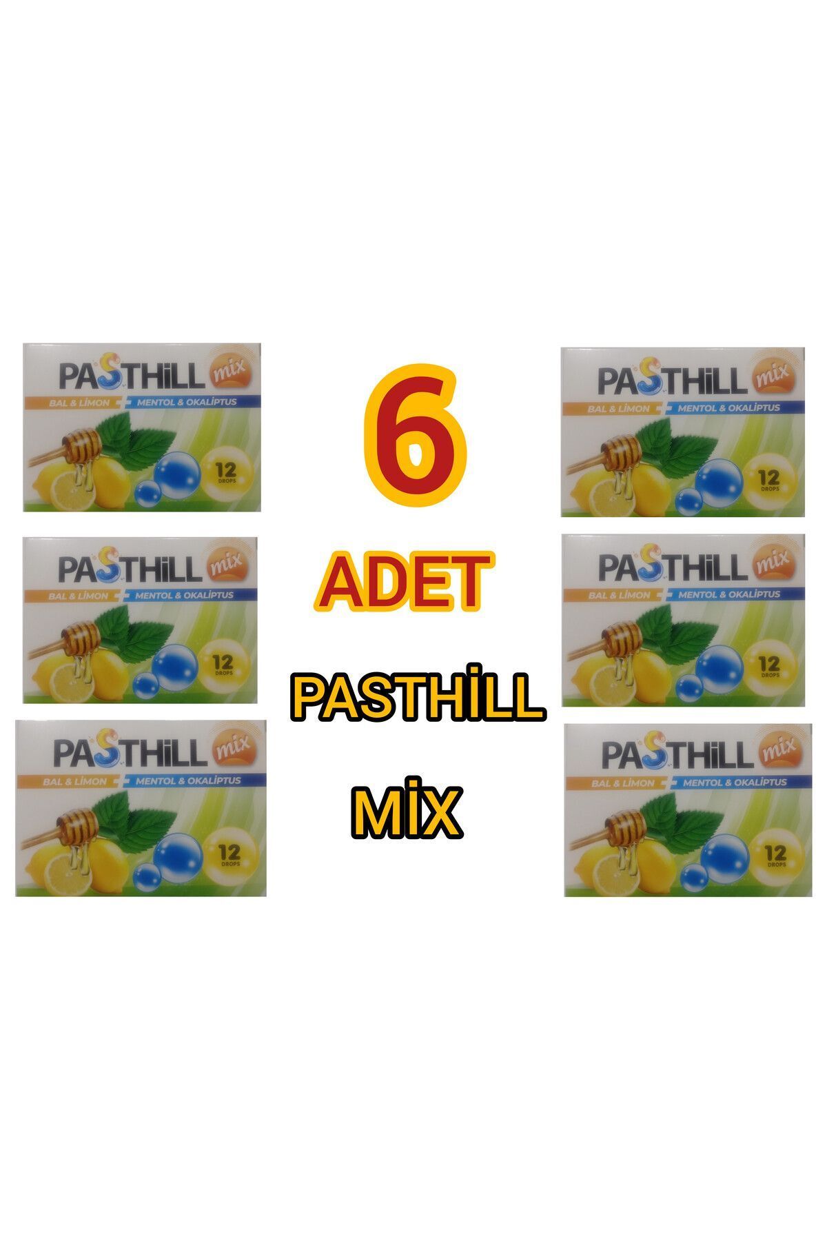 LedaPharma PASTHİLL MİX 12 DROPS BALLİMON VE MENTOLLÜ