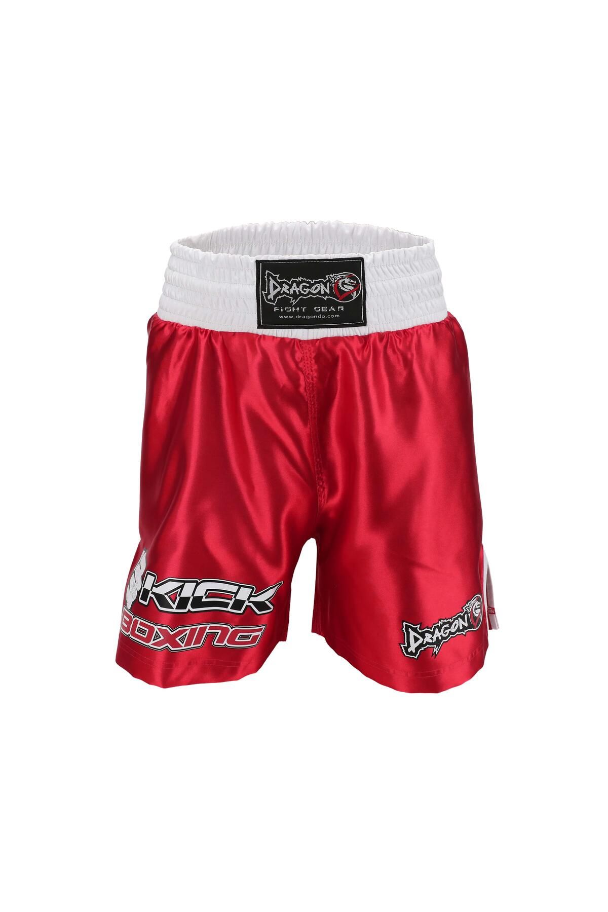 Dragondo-Kf1003 Red Professional Kick Boxing Shorts Set - With Teethers 2