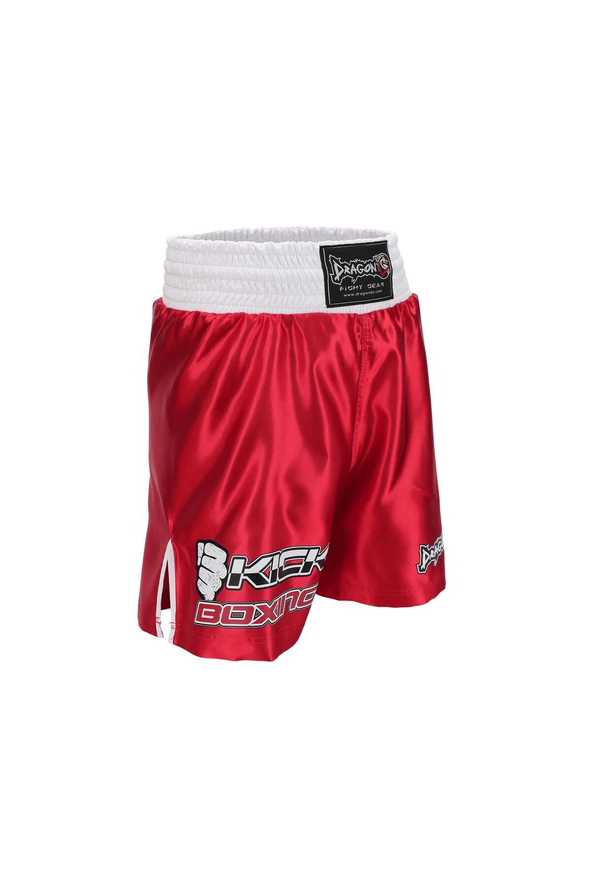 Dragondo-Kf1003 Red Professional Kick Boxing Shorts Set - With Teethers 4