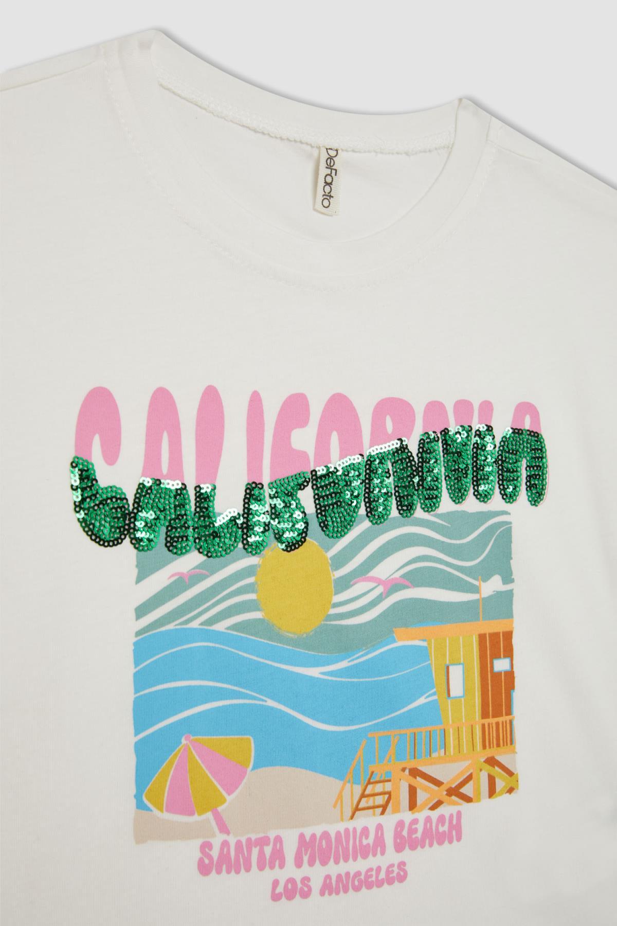 تی شرت دخترانه دفاکتو | C5280A824SM Defacto - Image 2