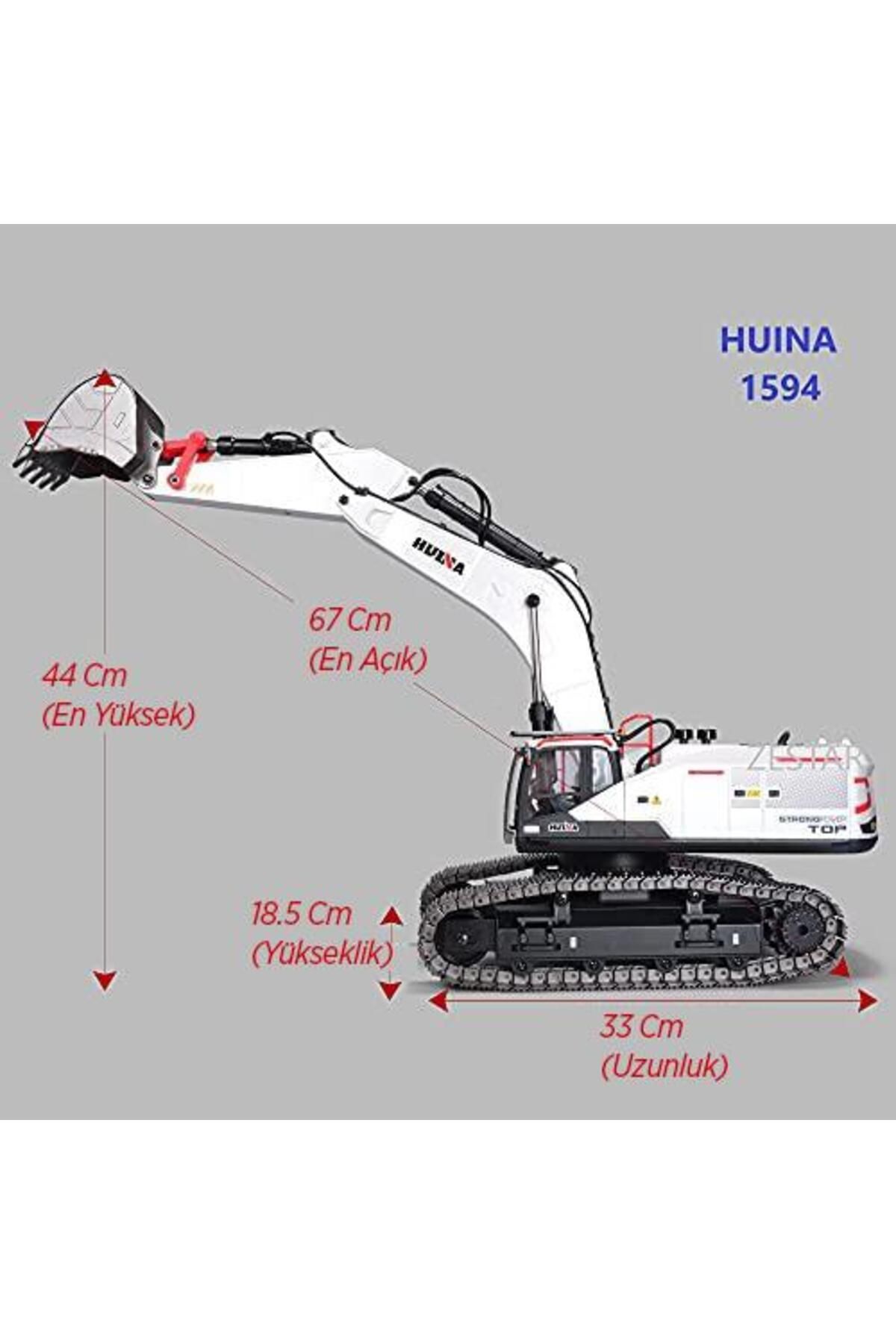 Huina-1/14 احترافي (2022) 22 قناة RC نموذج 4 حفار حفار مع جهاز تحكم عن بعد مختلف 4