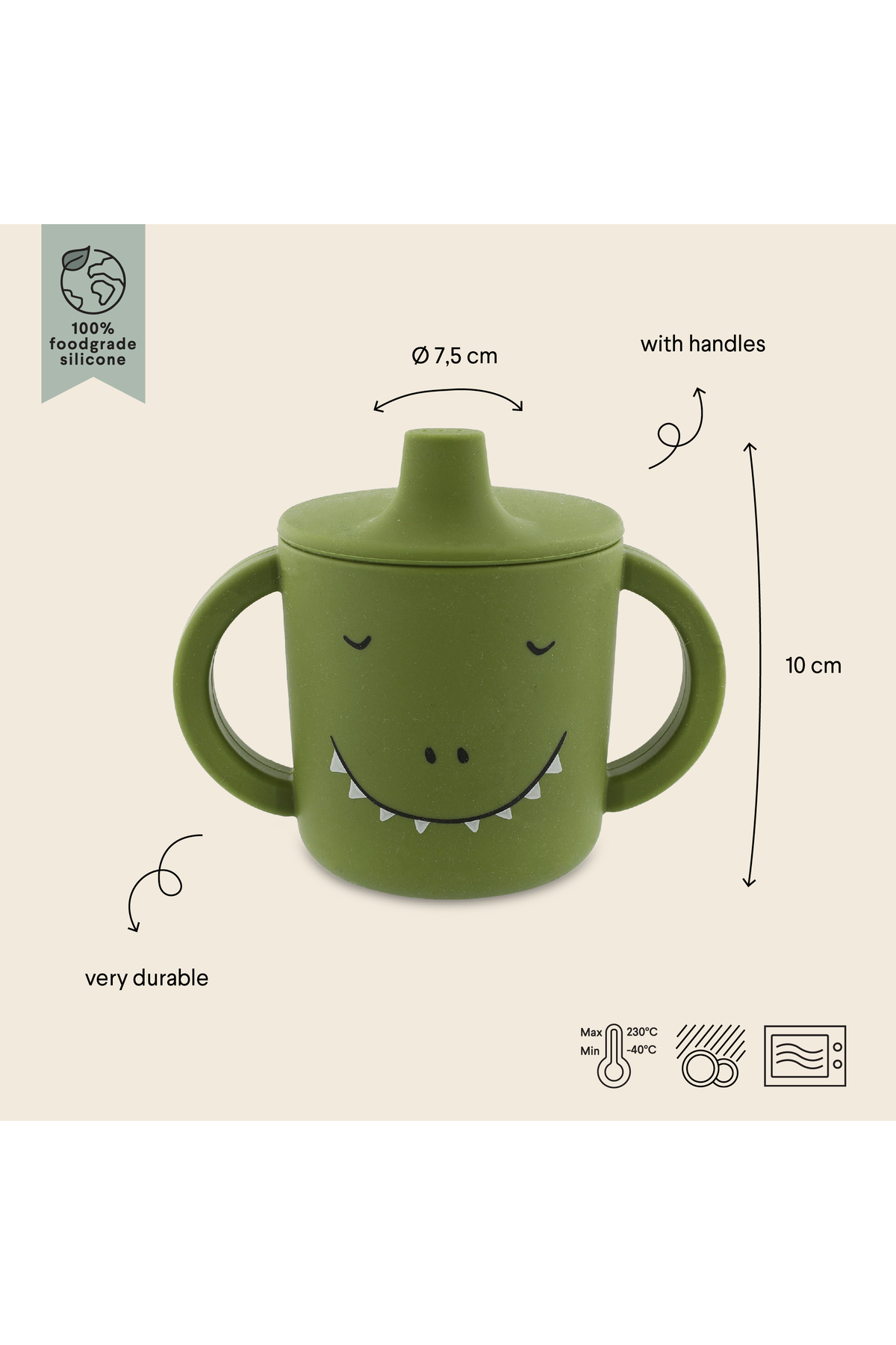 Trixie SILICONE SIPPY CUP MR. DINO - SİLİKON BEBEK SULUĞU fotoğrafı 3 (önizleme)