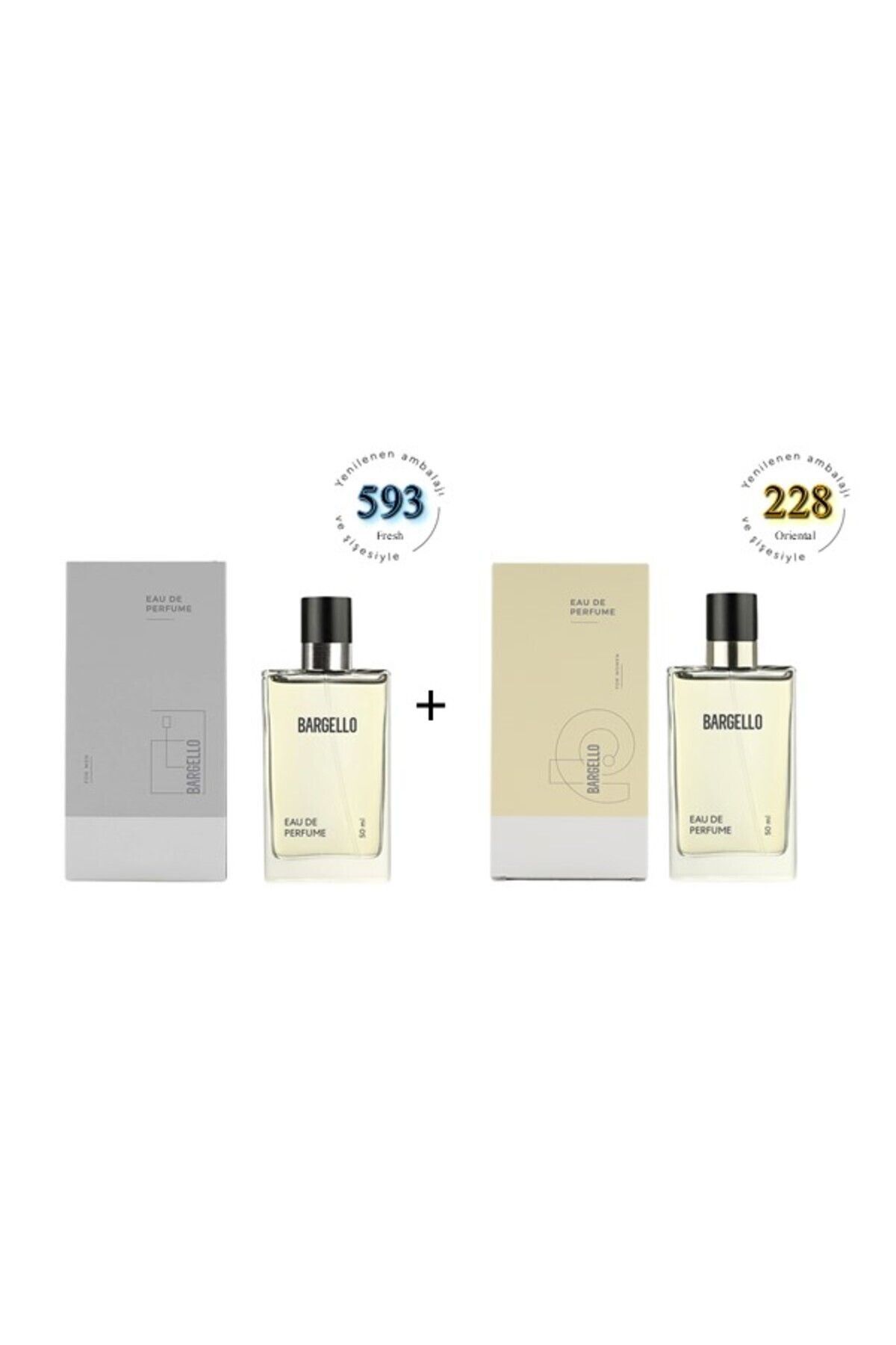 593 + 228 عطر مردانه / زنانه edp 50 میلی لیتر تازه / شرقی Bargello