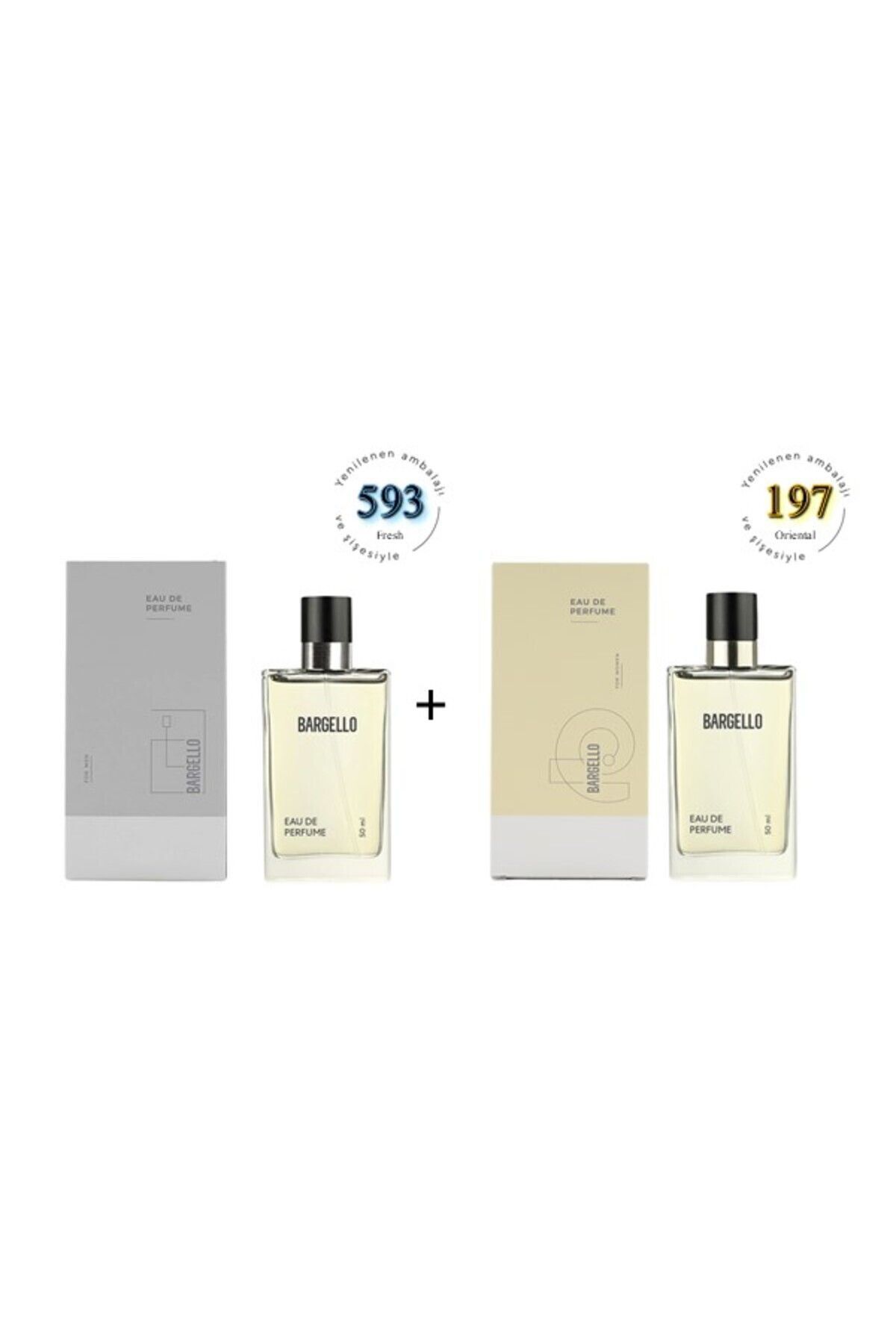 593 + 197 عطر مردانه / زنانه edp 50 میلی لیتر تازه / شرقی Bargello