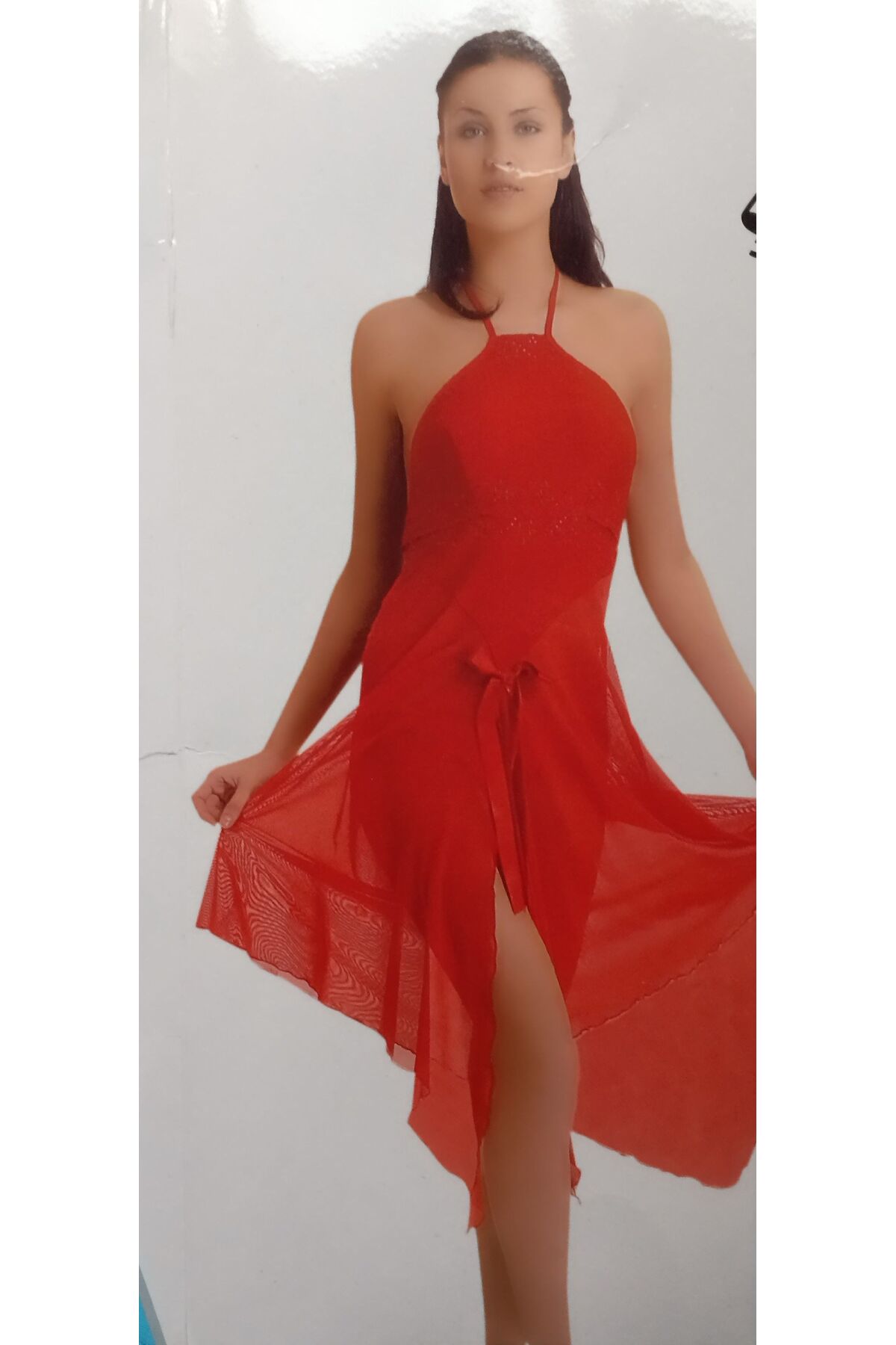 EASTERN PRINCE Kadın Gecelik Takım İp Askılı Dantel Tül İç Giyim Eastern Prince Nehir303