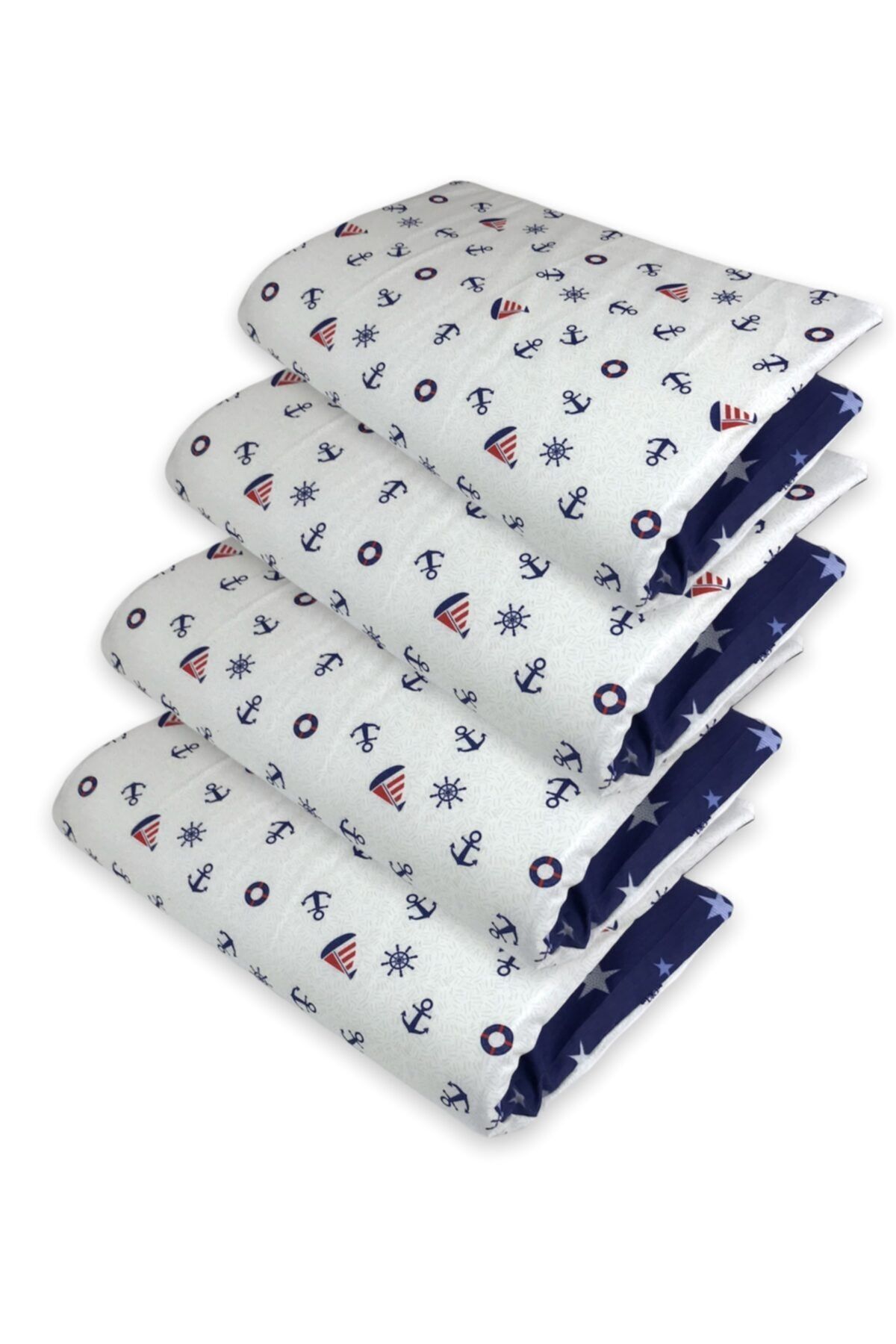 Bebek Özel-Baby Child Crib Side Protection 90x190 Montessori (4 Pieces) Sailor Navy Blue 1