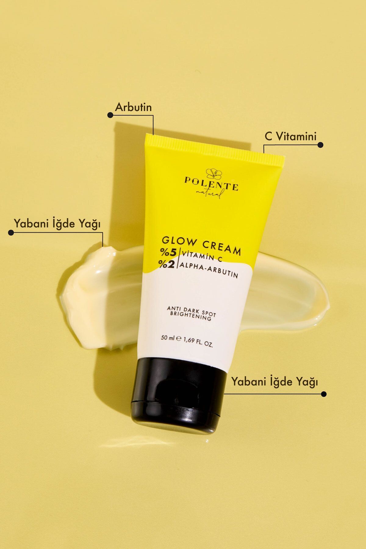 Polente Natural-Glow Cream Containing Vitamin C and Arbutin - 50 ml Brightening Blemish Cream 2