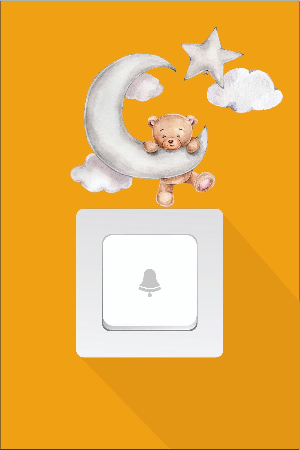 Kt Grup Aydaki Sevimli Ayıcık Priz Sticker fotoğrafı 2 (önizleme)