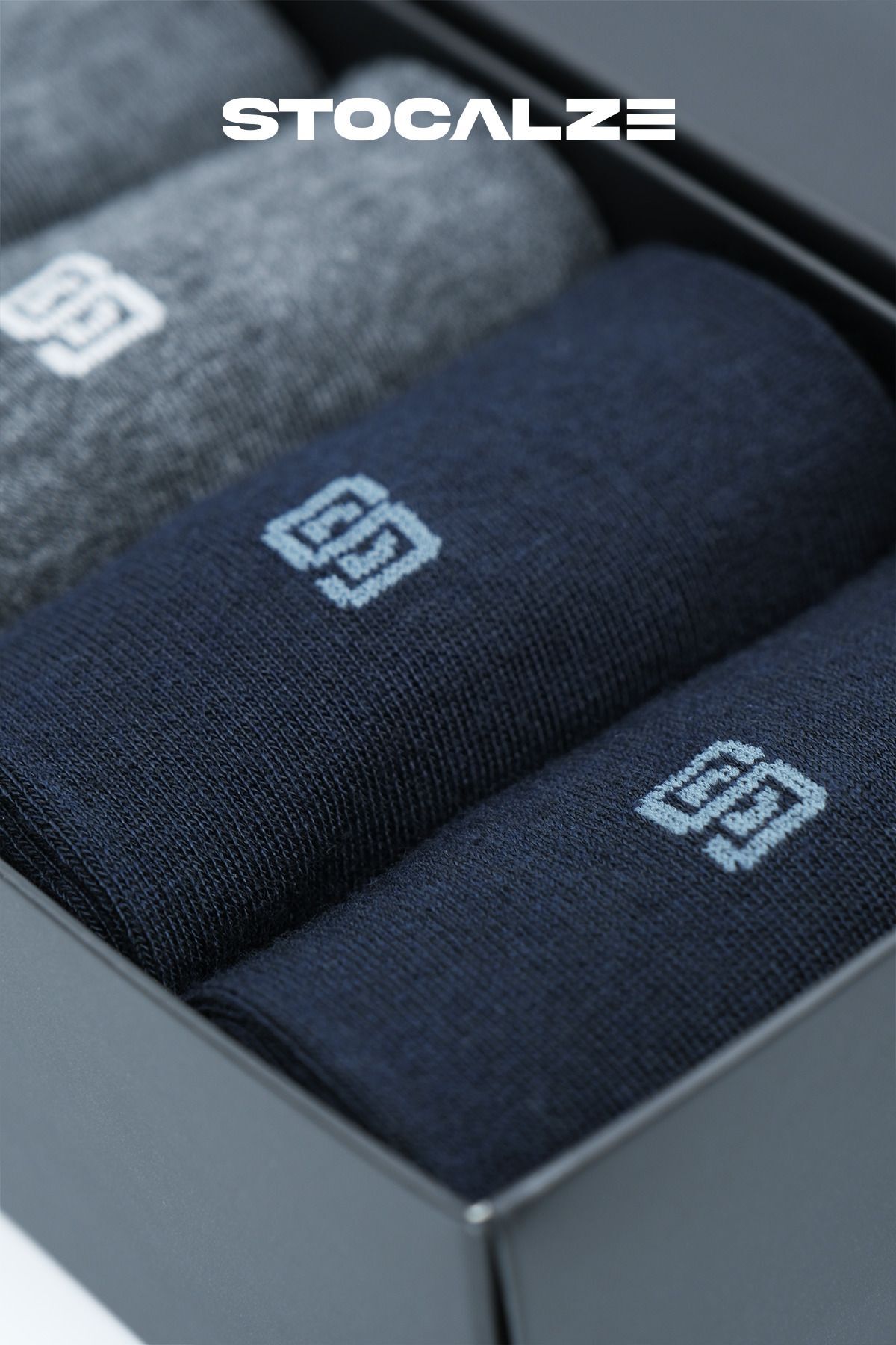 STOCALZE  Bambu Erkek Uzun Konç Logo Desenli 6'lı Çorap. Dikişsiz ve Terletmeyen Erkek Soket Çorap - Görsel 6
