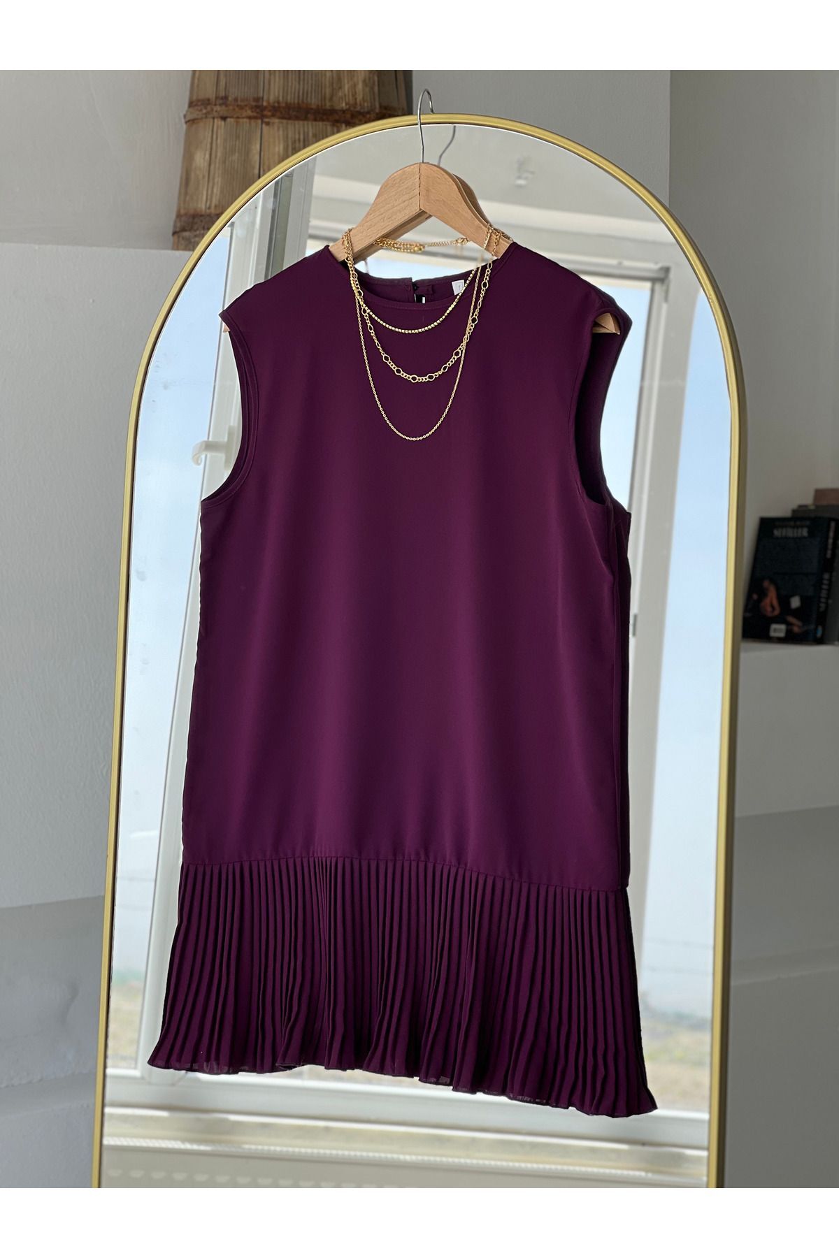 Modabenna Piliseli Kadın Tesettür Gömlek Tunik Içlik