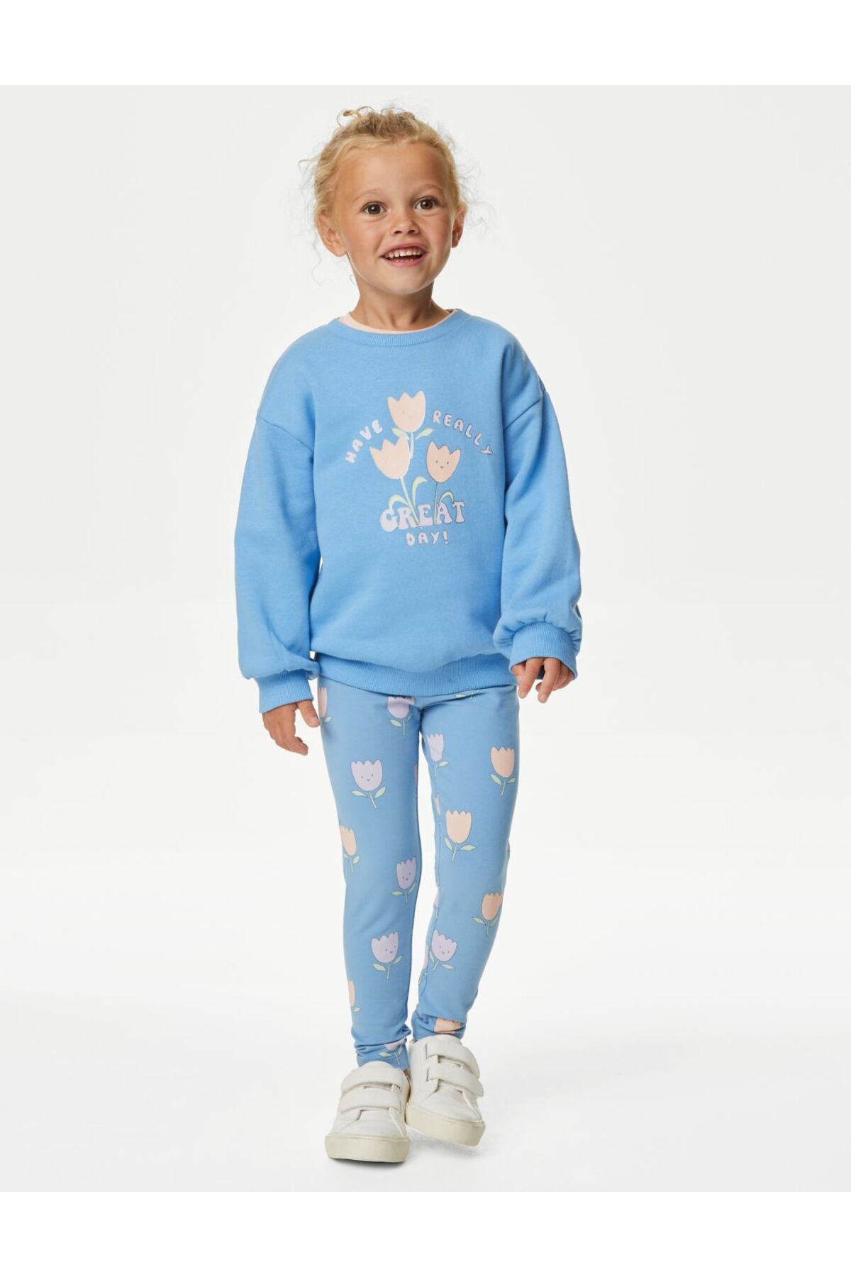 Леггинсы с цветочным узором Marks & Spencer (2–7 лет) T77003186B