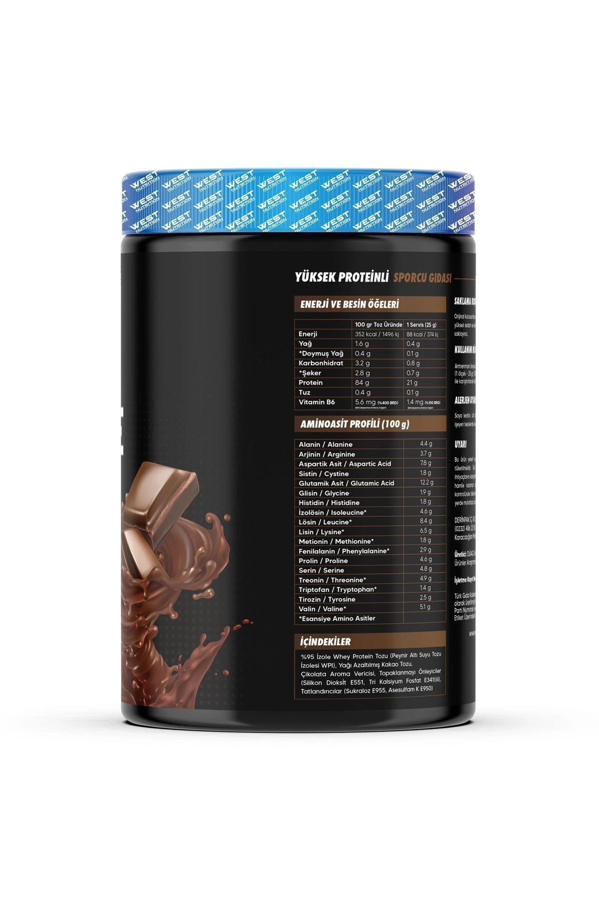 İzole Whey WPI Protein Tozu 750 gr Çikolata 3