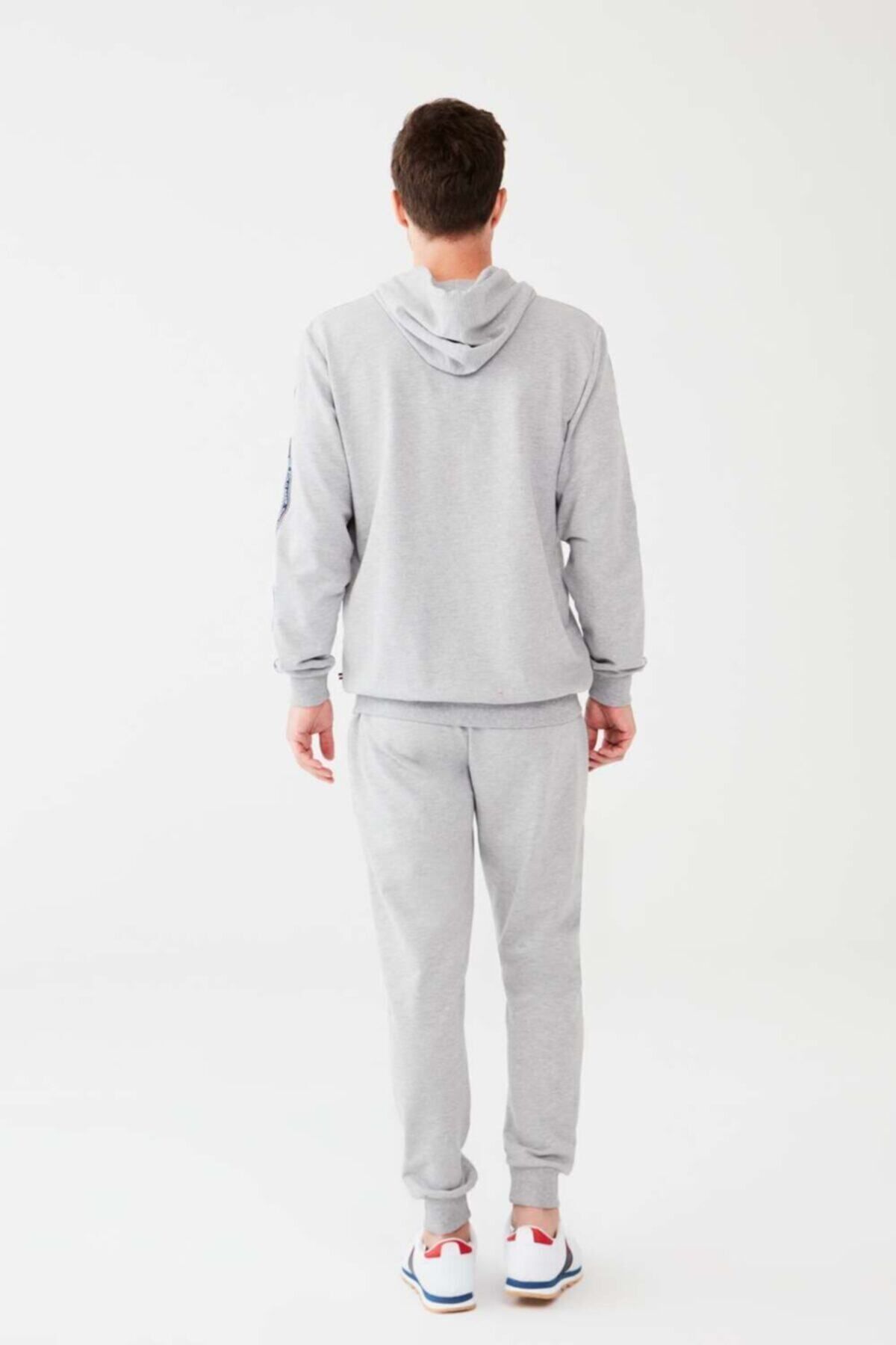 ست پیژامه خاکستری مردانه لباس خواب ملانژ U.S. Polo Assn.