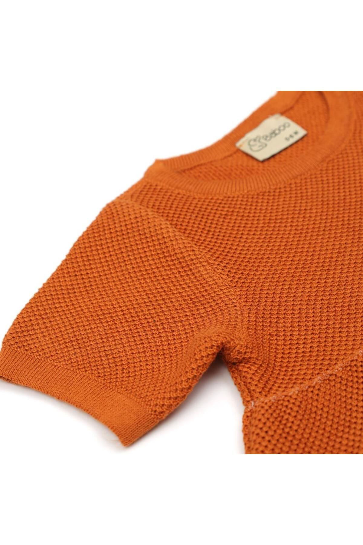 Baboo-Cinnamon Color Organic Cotton Baby and Kids Summer Spring Dress 2