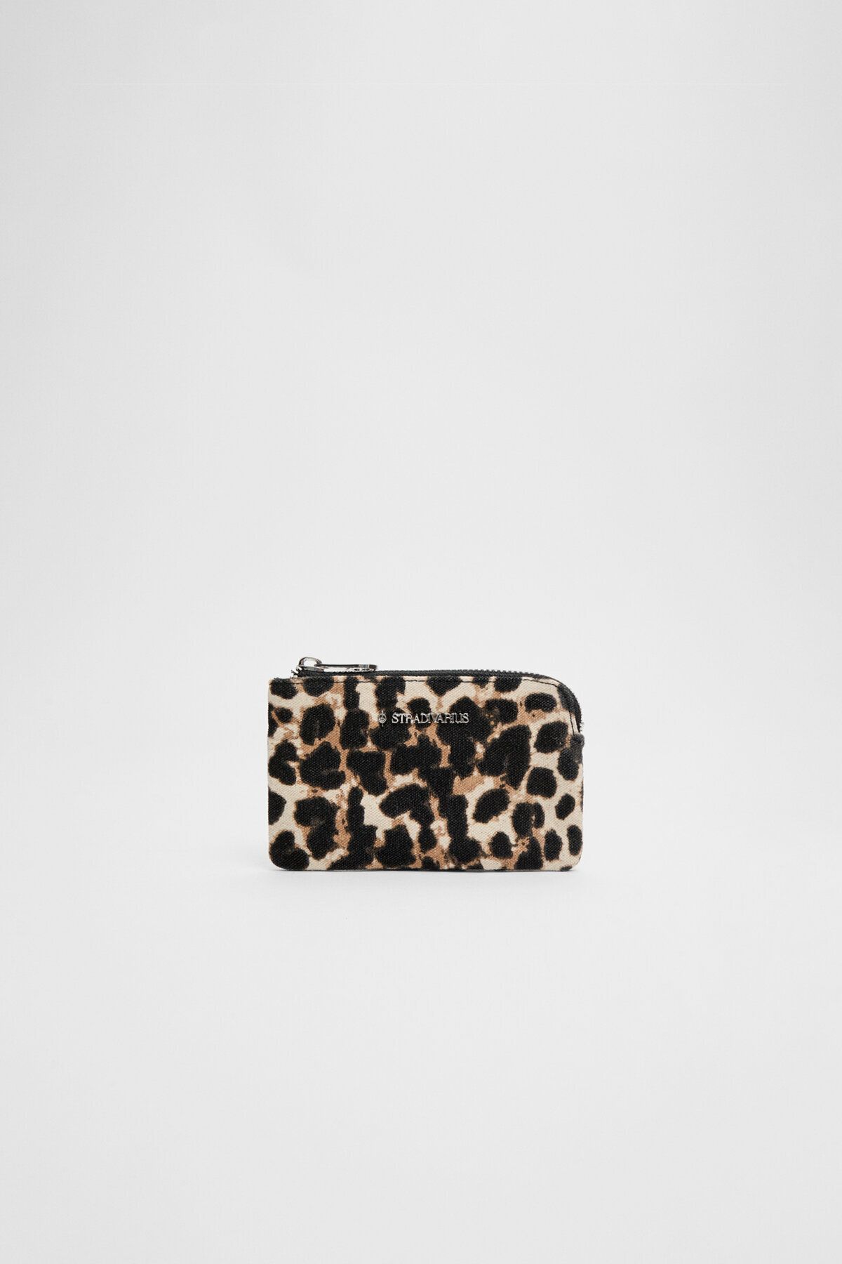 Stradivarius-Zippered Leopard Print Wallet 1