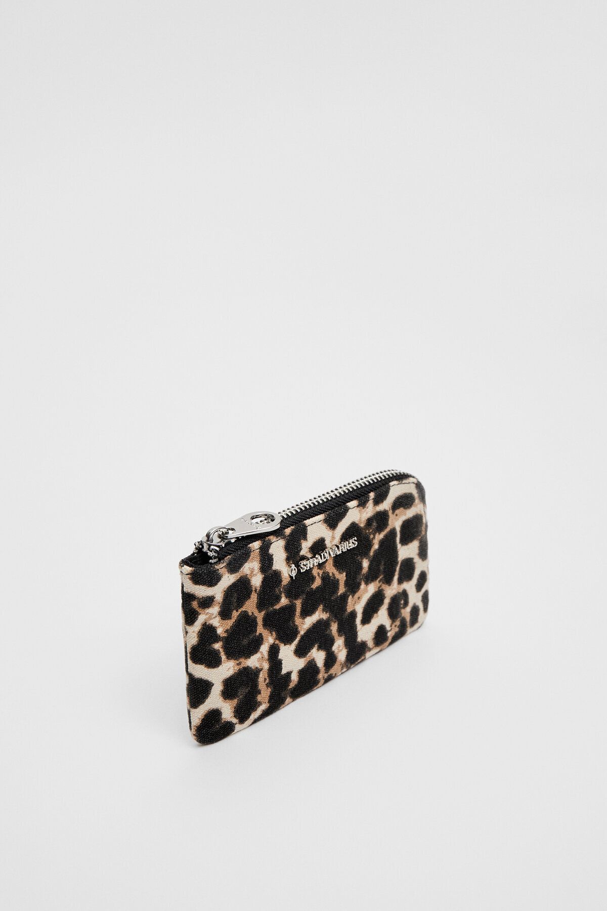 Stradivarius-Zippered Leopard Print Wallet 4