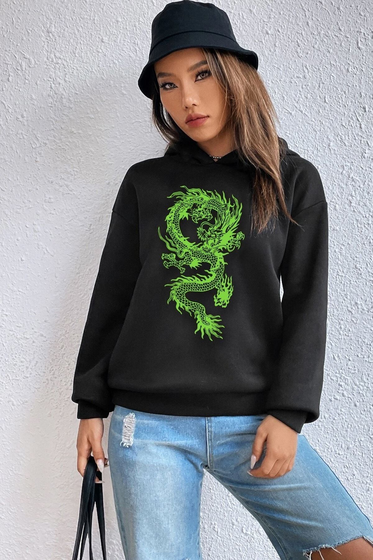 trendypassion Unisex Chinese Dragon Graphic Printed Sweatshirt