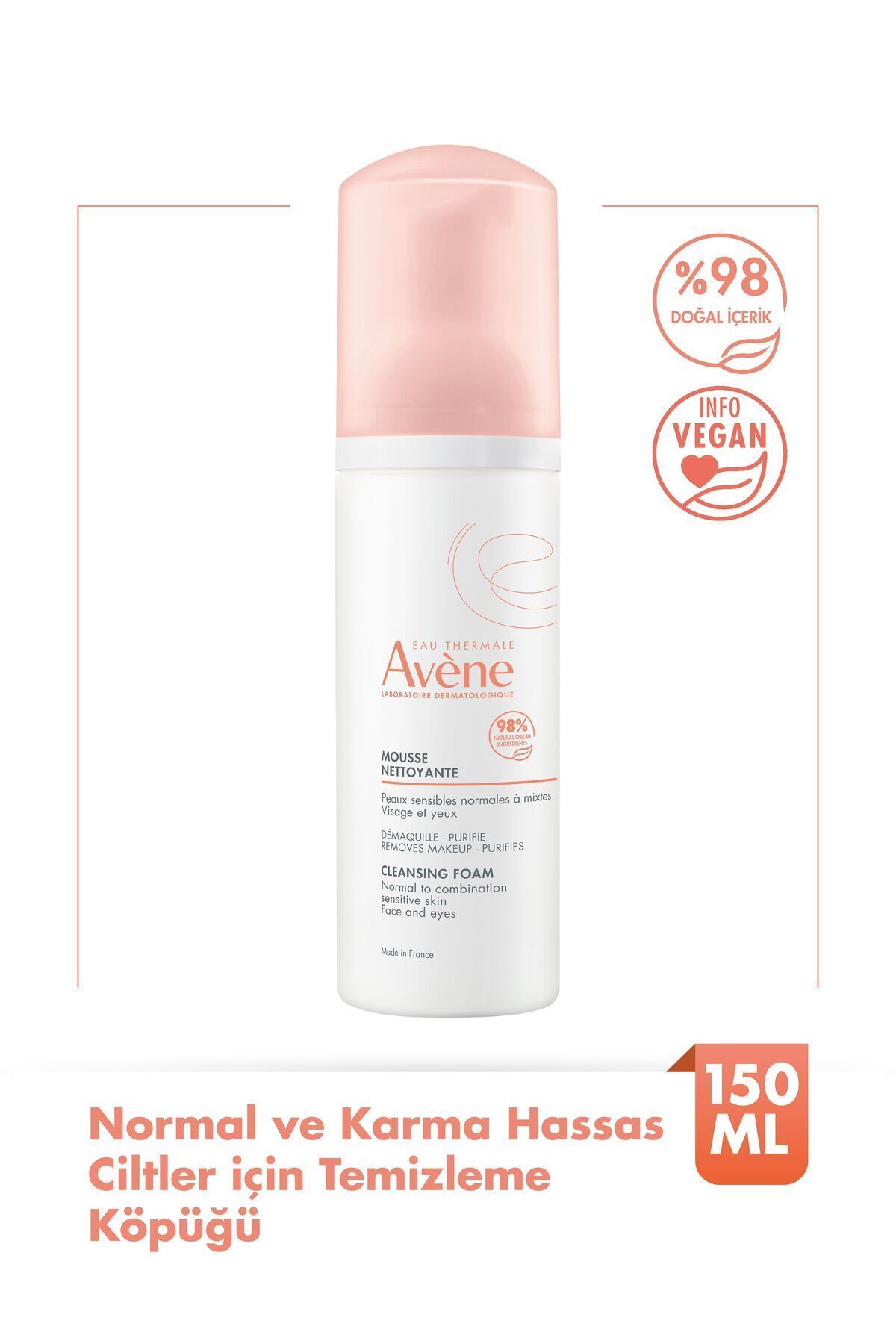 Avene Mousse Nettoyante 150 ml 3282779350655