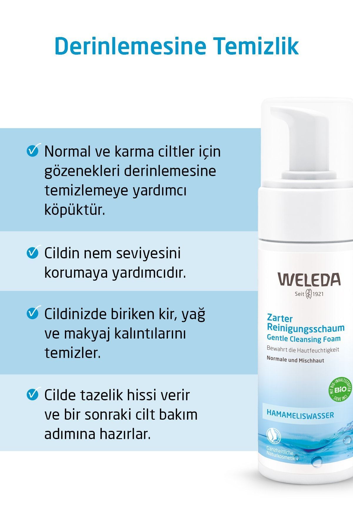 فوم پاک کننده صورت ارگانیک 150 میلی لیتر Weleda
