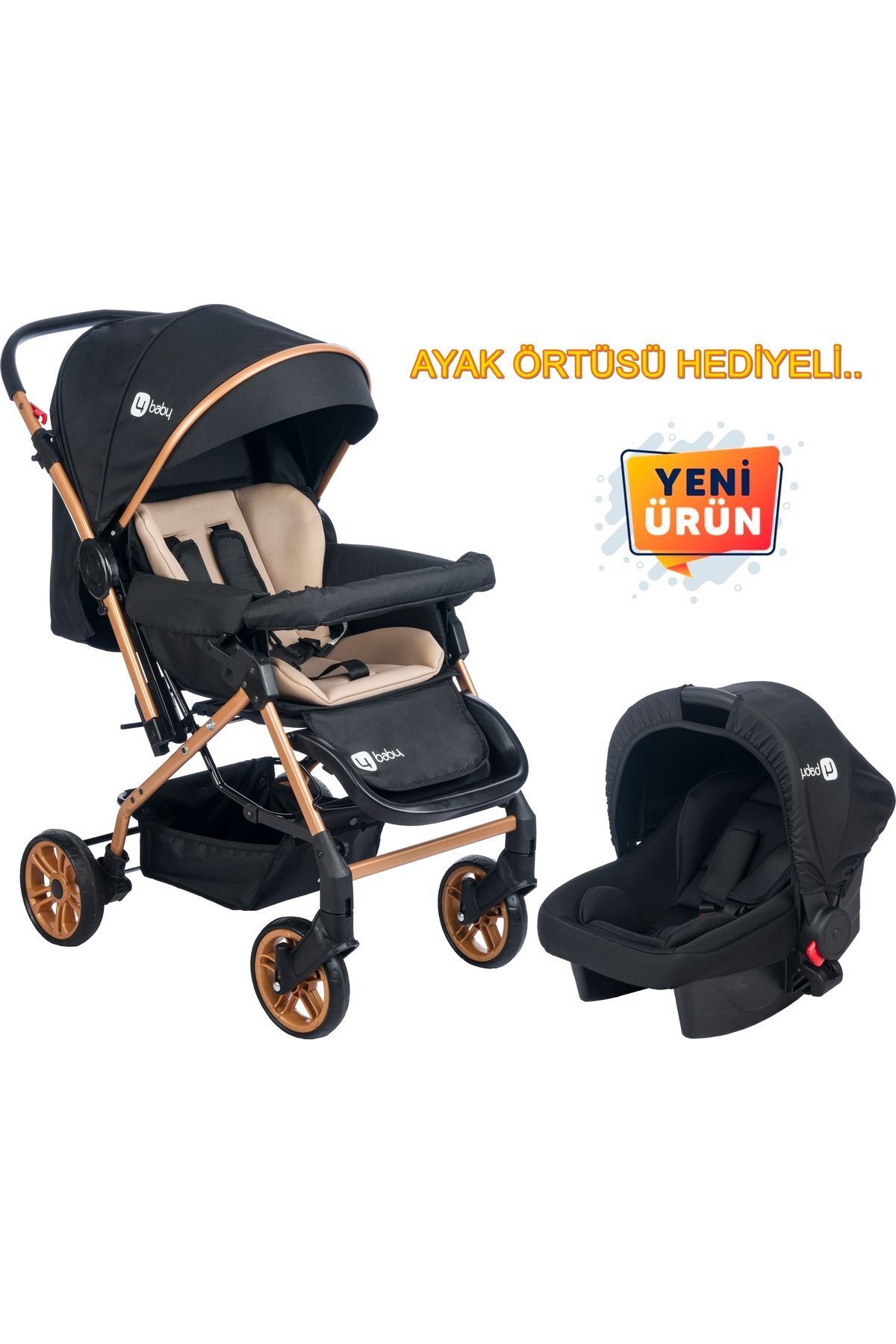 Двусторонняя детская коляска и переноска 4 Baby Travel System 2342342324