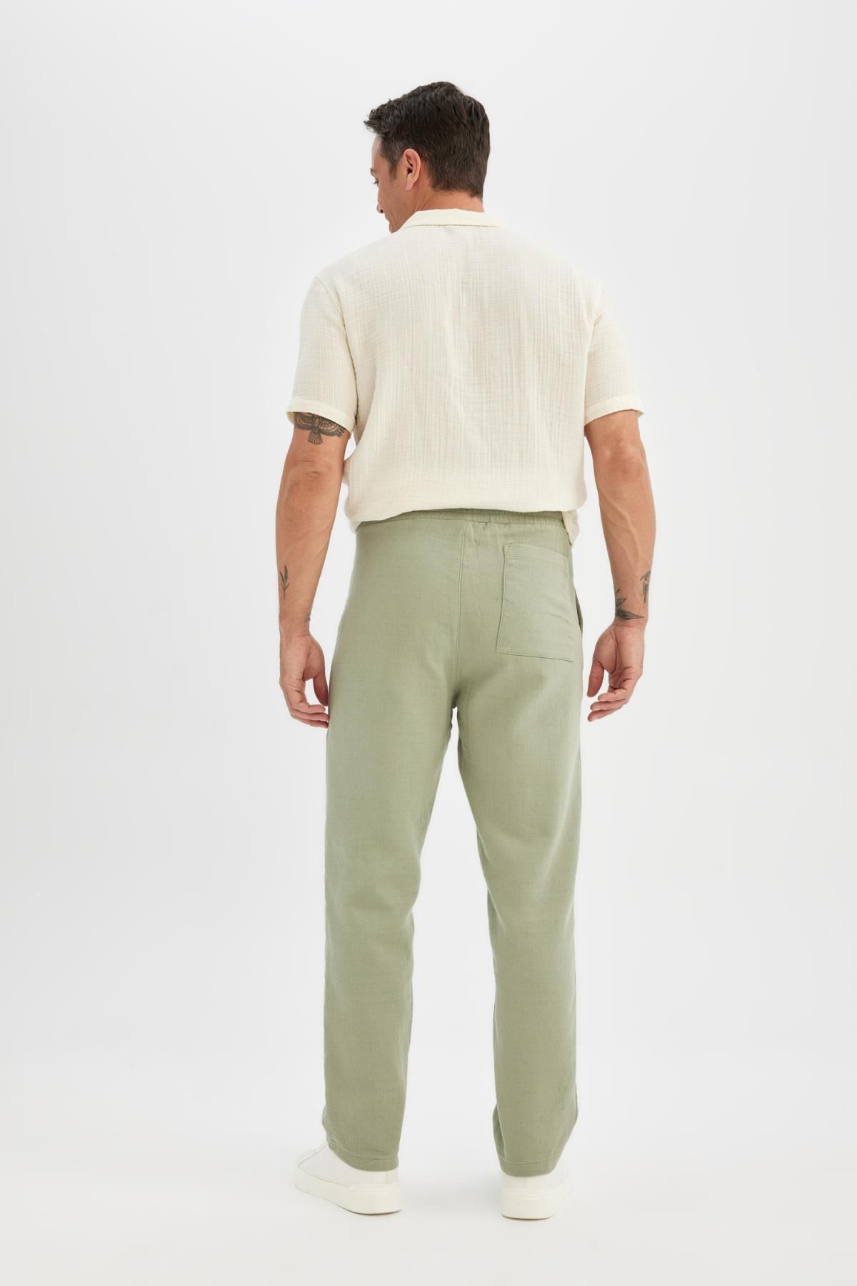 DeFacto-Relax Fit egyenes szárú pamut nadrág D2972AX24SM 5