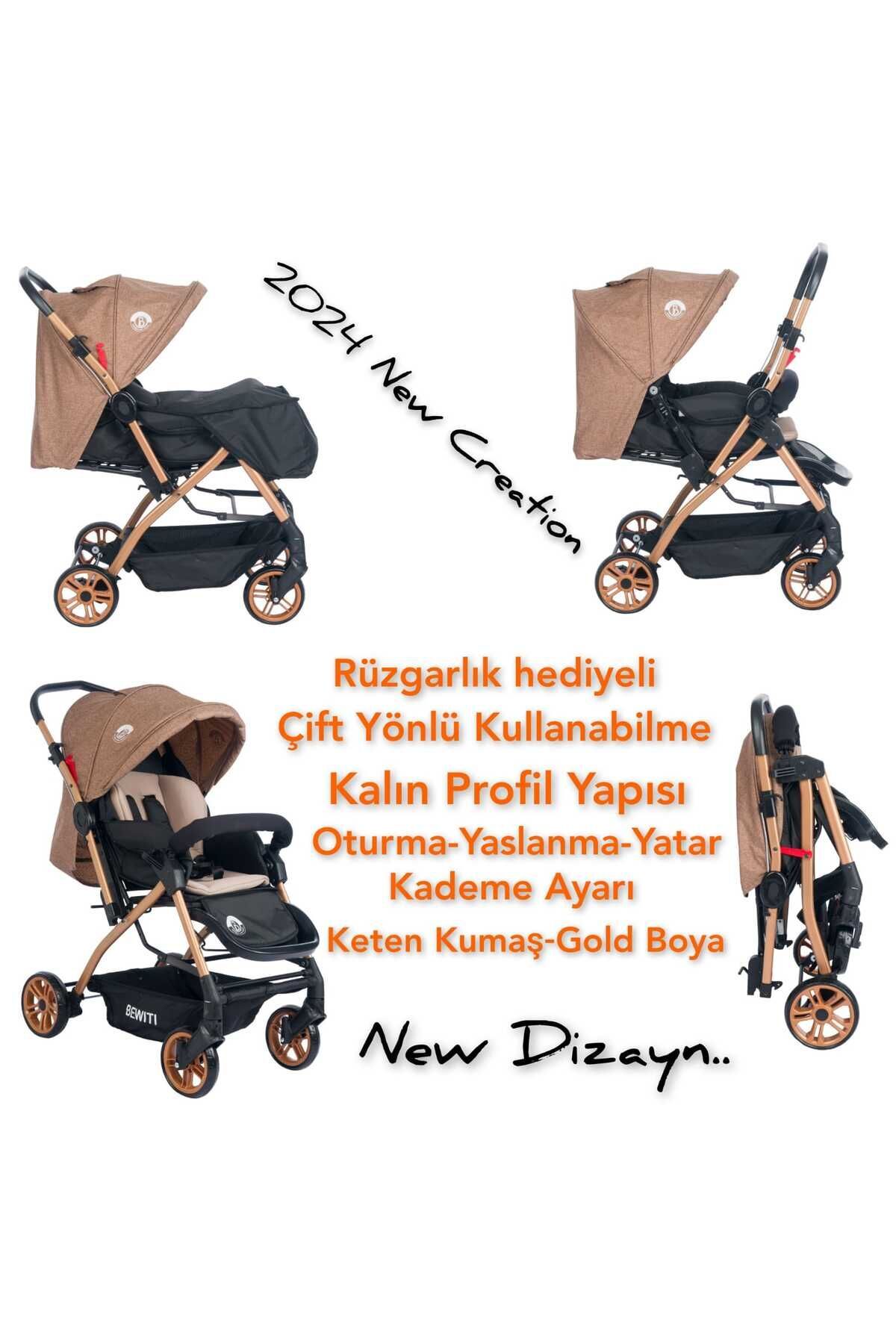 4KİDS Bebek Çeyiz Seti Çift Yön Bebek Arabası Taşıma Puseti Bebek Beşiği Bakım Çantası Bebek Seti fotoğrafı 3 (önizleme)