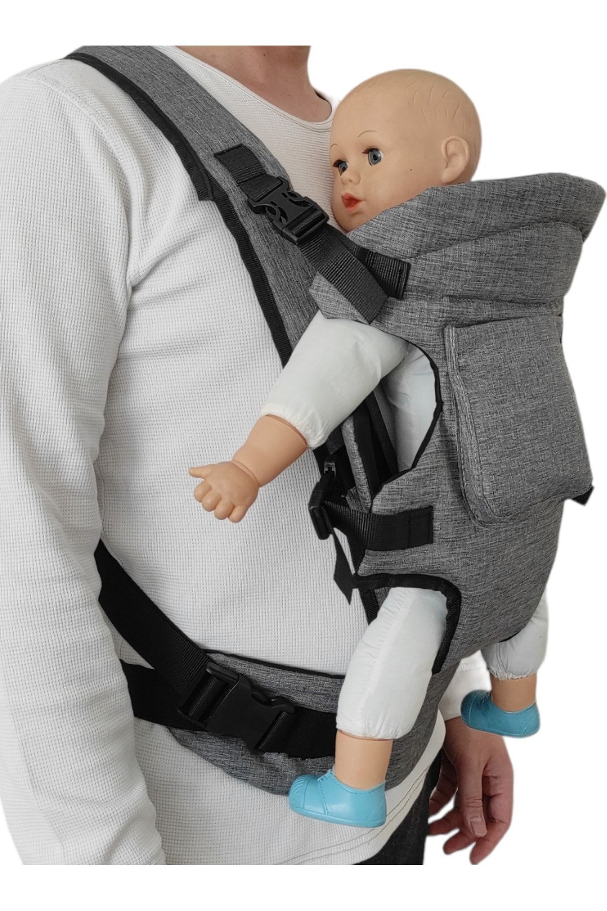 USF Anne Bebek Bakım Çantası Çift Yönlü Bel Destekli Bebek Taşıma Kangurusu fotoğrafı 4 (önizleme)