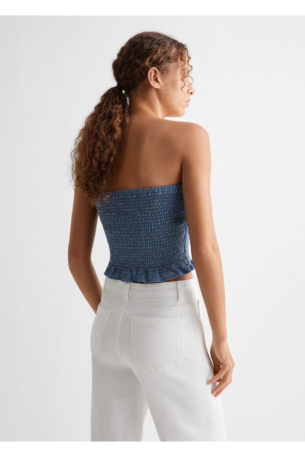 Mango Teen-Bluză bandeau cu împodobire 4