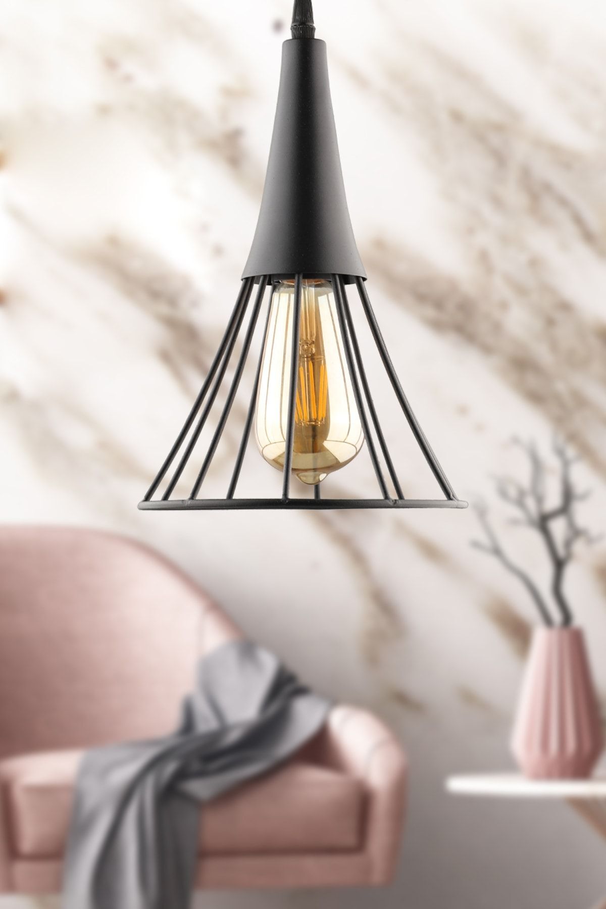 Havana Single Chandelier Black