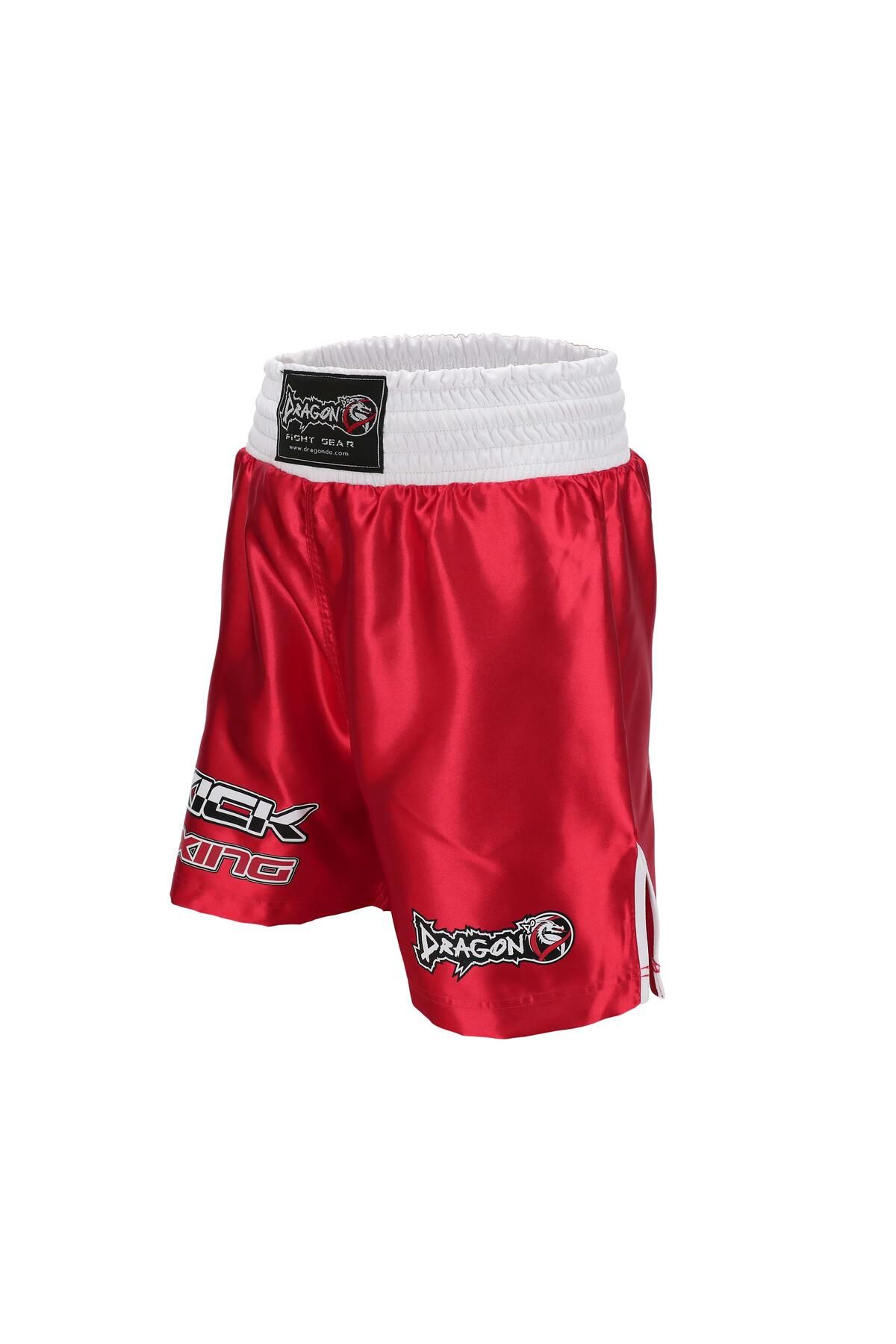 Dragondo-Kf1003 Red Professional Kick Boxing Shorts Set - With Teethers 5
