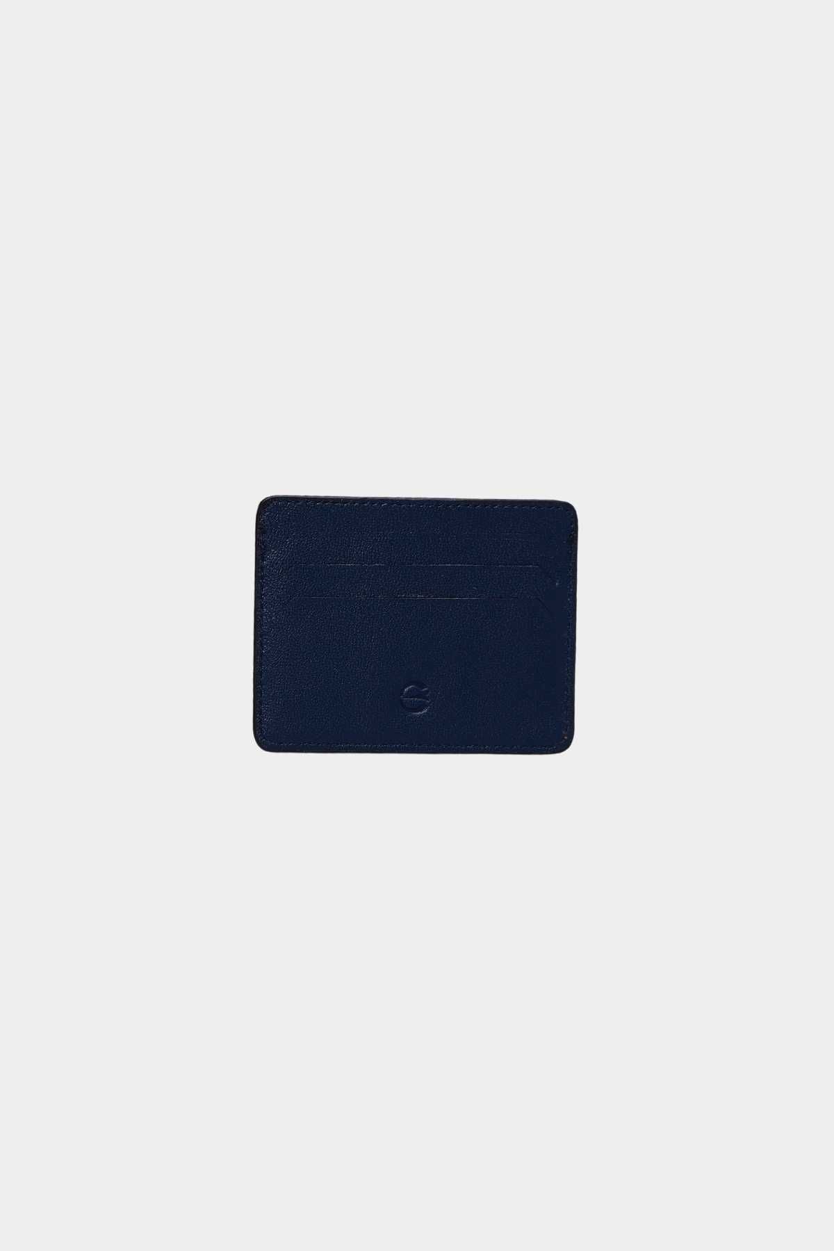 کارت دار مردانه و زنانه 0530 چرمی واقعی SUPER SLIM یونیسکس CARD HOLY FLOTHER NAVY BLUE Grande