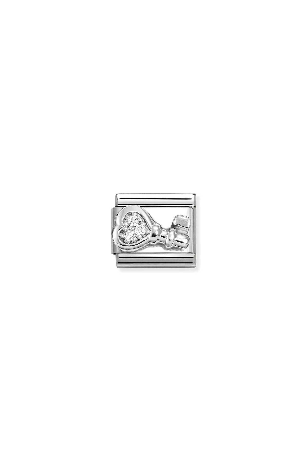 Compostable  CLASSIC, LİNK , ICON SYMBOL,  Stainless Steel / 925 STERLING SILVER -  KEY HEART