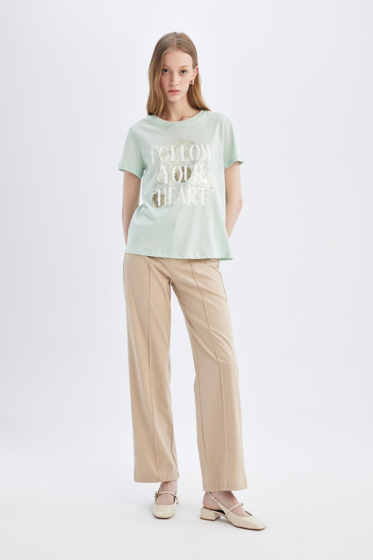 تی شرت زنانه دفاکتو | D1934AX24SM Defacto - Image 2