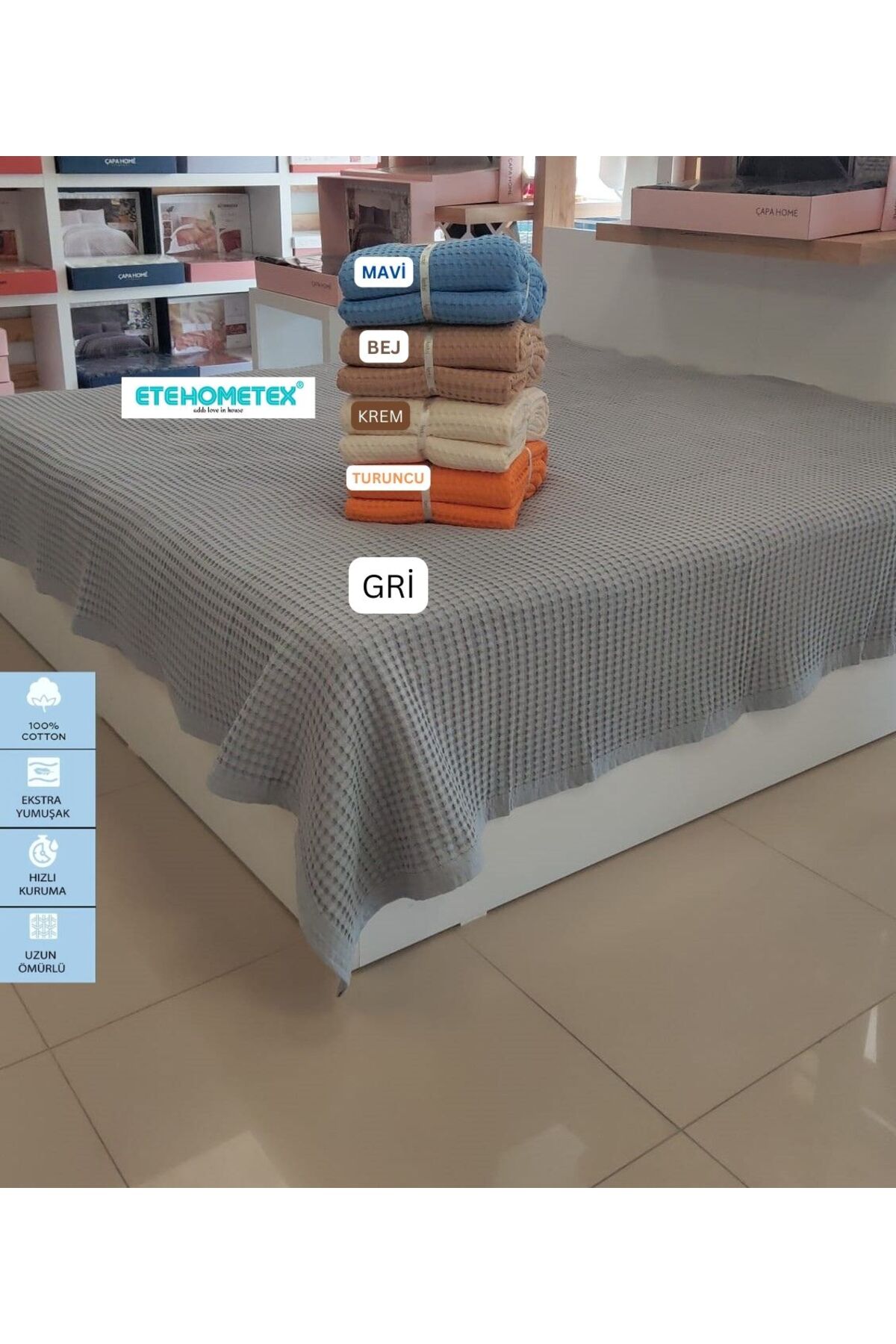 Etehometex Havuzlu Pike Çift Kişilik 220x240cm