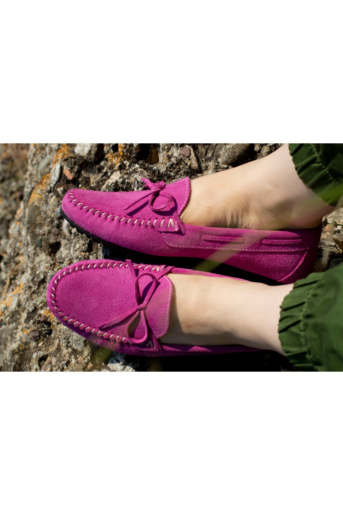 only my store-Pantofi ortopedici din piele naturală fucsia - Utilizare zilnică 6