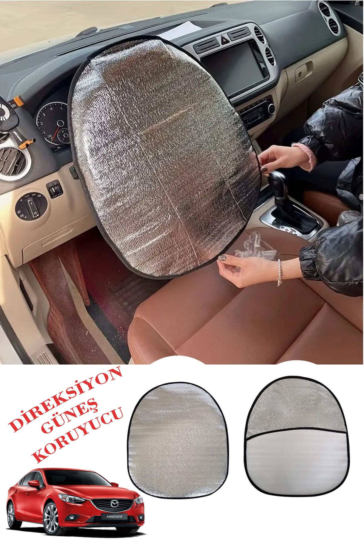 Lenkrad Araç Direksiyon Güneşliği Araba Oto Direksiyon Güneşlik Direksiyon Güneş Koruyucu Kılıf