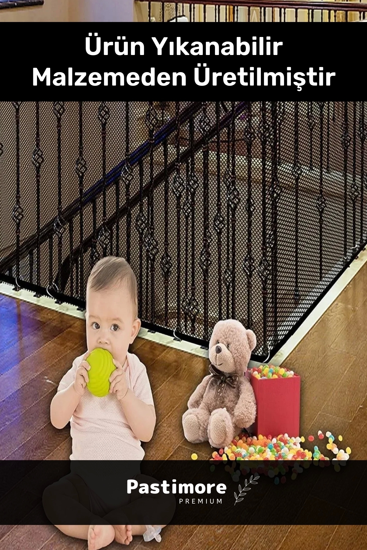Pastimore Özel Üretim Kaliteli Merdiven Balkon Güvenlik Filesi Bebek Çocuk Evcil Hayvan Koruma Bariyeri File fotoğrafı 3 (önizleme)