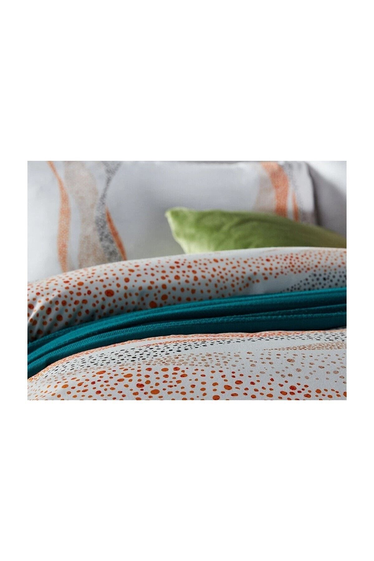 Bellona Doqu Home Polycotton Pamuklu Nevresim Takımı Lidya Çift Kişilik - Turuncu