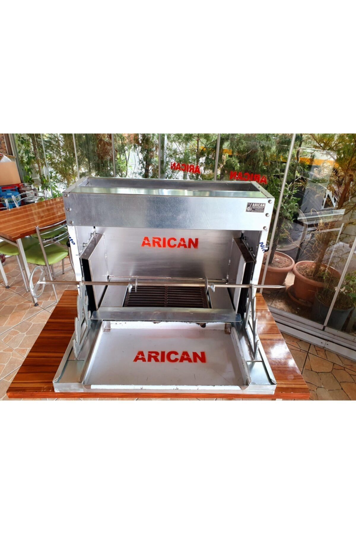 Seyyar Portatif Erzurum Cağ Kebap Ocağı 80 Cm Paslanmaz 4