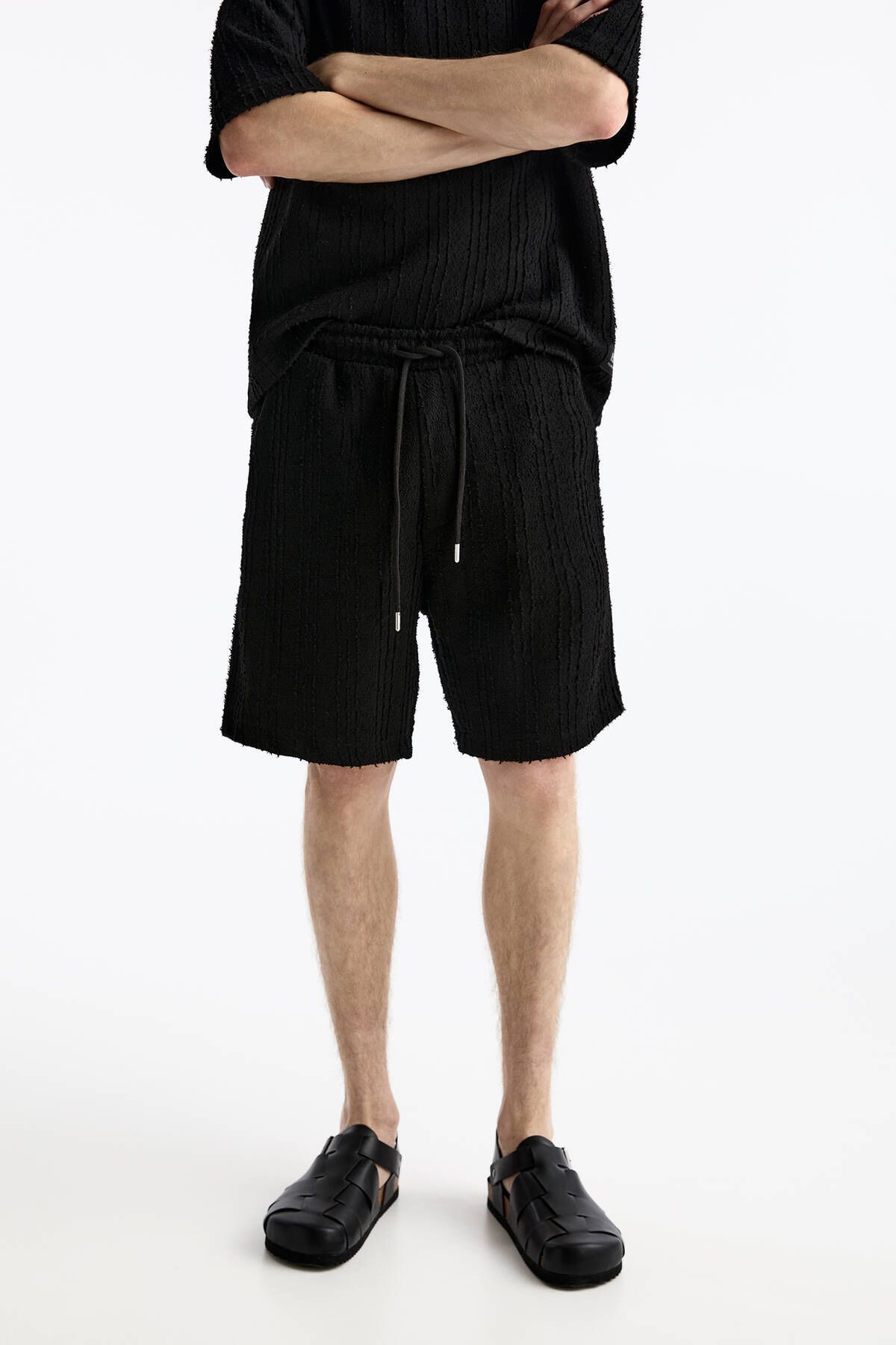 شورت برمودای seersucker jogger