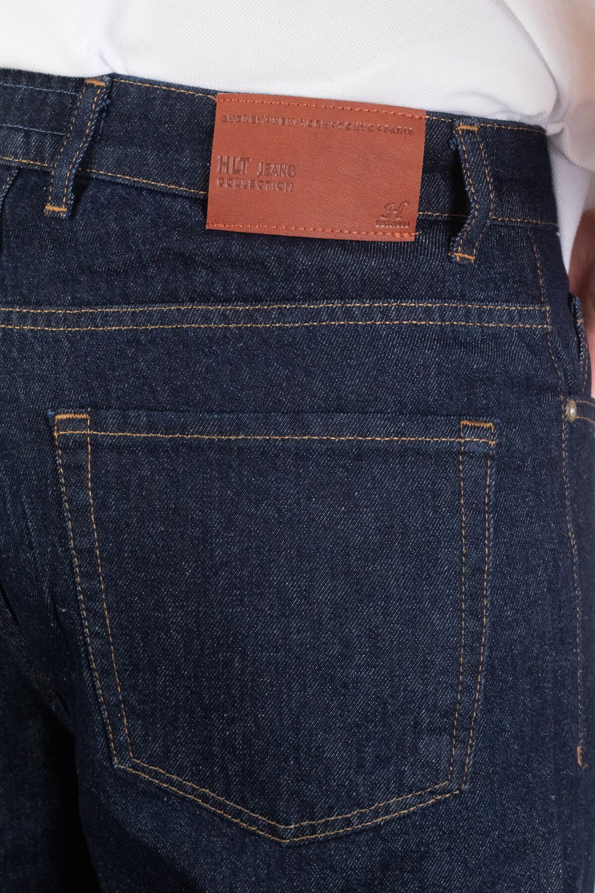 HLT JEANS-Men's Blue Straight Baggy Fit Loose Cut Denim Jeans - 100% Cotton Raw Jeans Pants Dallas 7