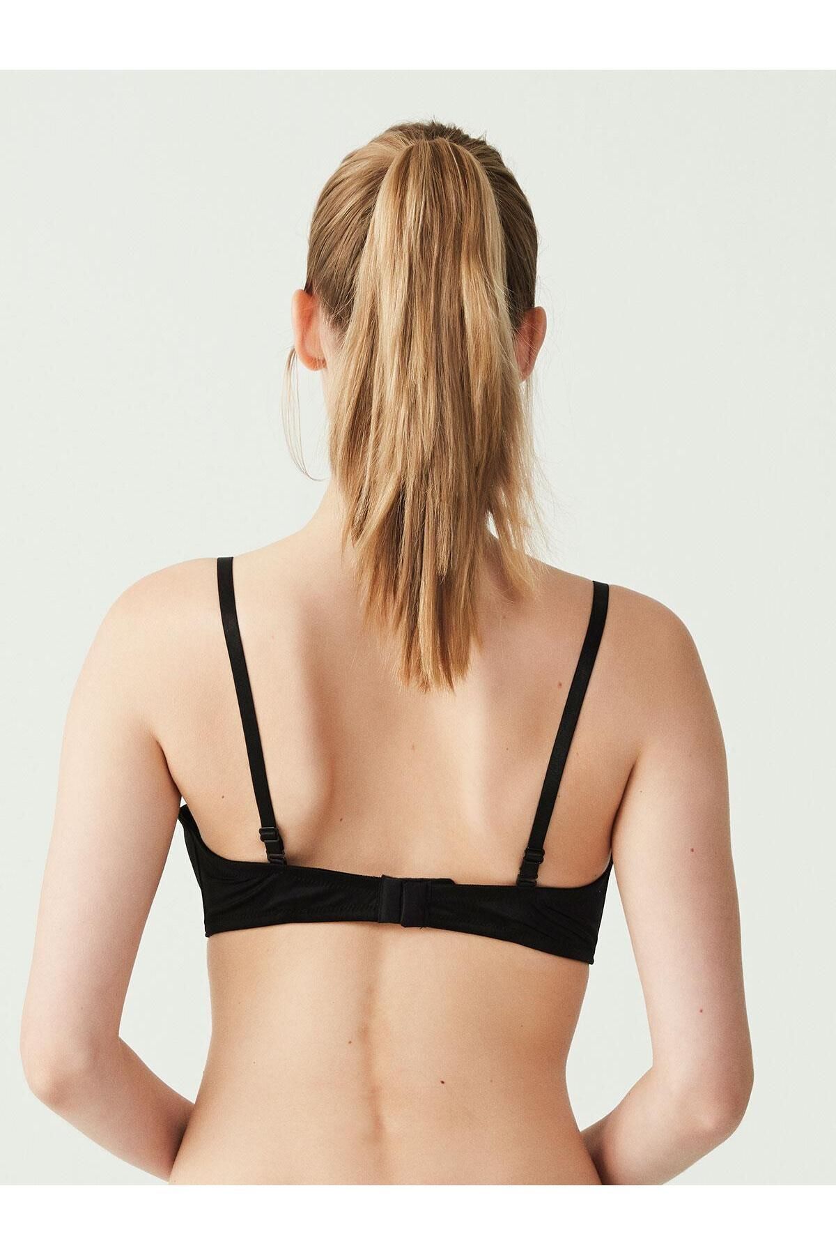 U.S. Polo Assn.-- Γυναικείο σουτιέν διπλό στήριγμα μαύρο στράπλες 66149 3