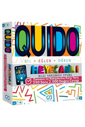 CA Games Quido Heyecanlı Bilgi-Soru Yarışması Kartlı Aile Kutu Oyunu