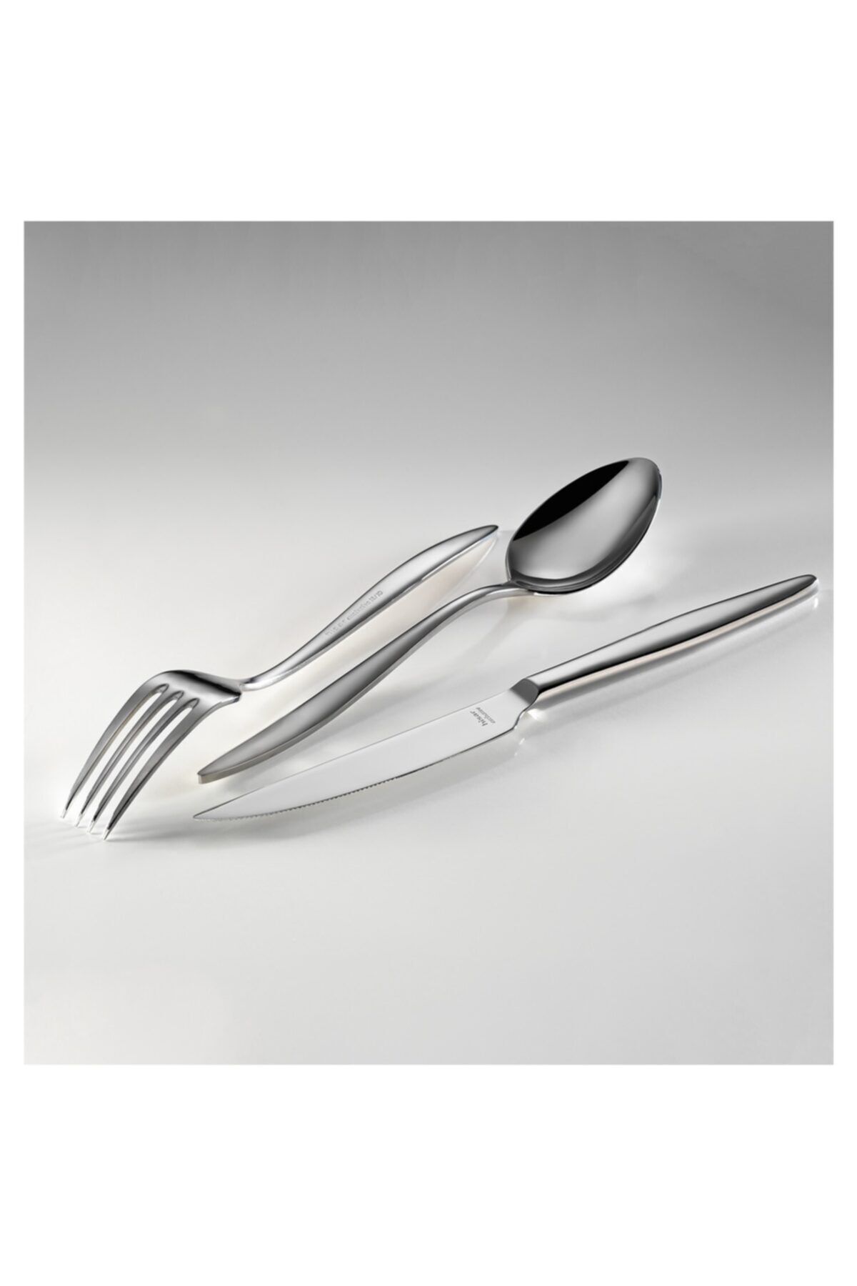 Hisar-Mercury 24 Piece Steel Spoon Knife Set - 6 Person 3