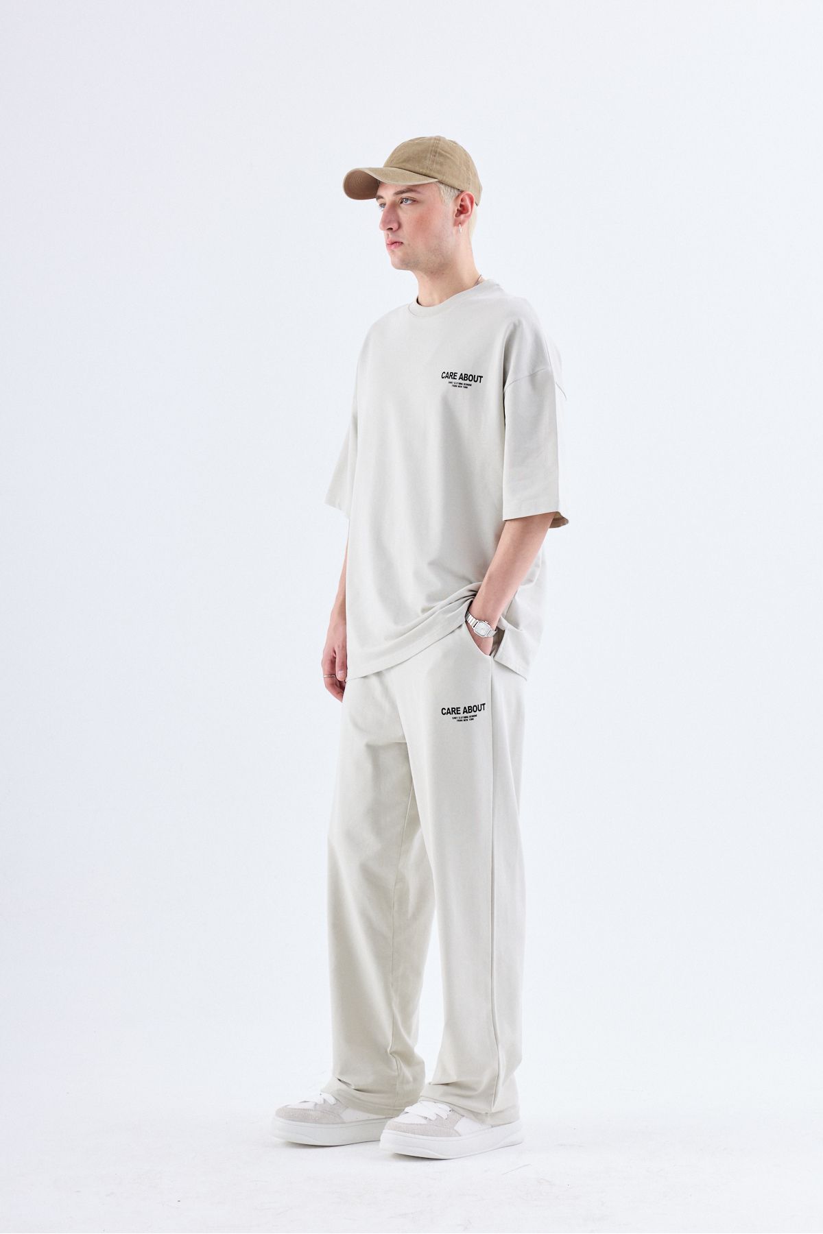 ست گرمکن خاکستری مردانه مراقبت از رنگ چاپی طرح دار Set Occasion Grey VAMOSCLO