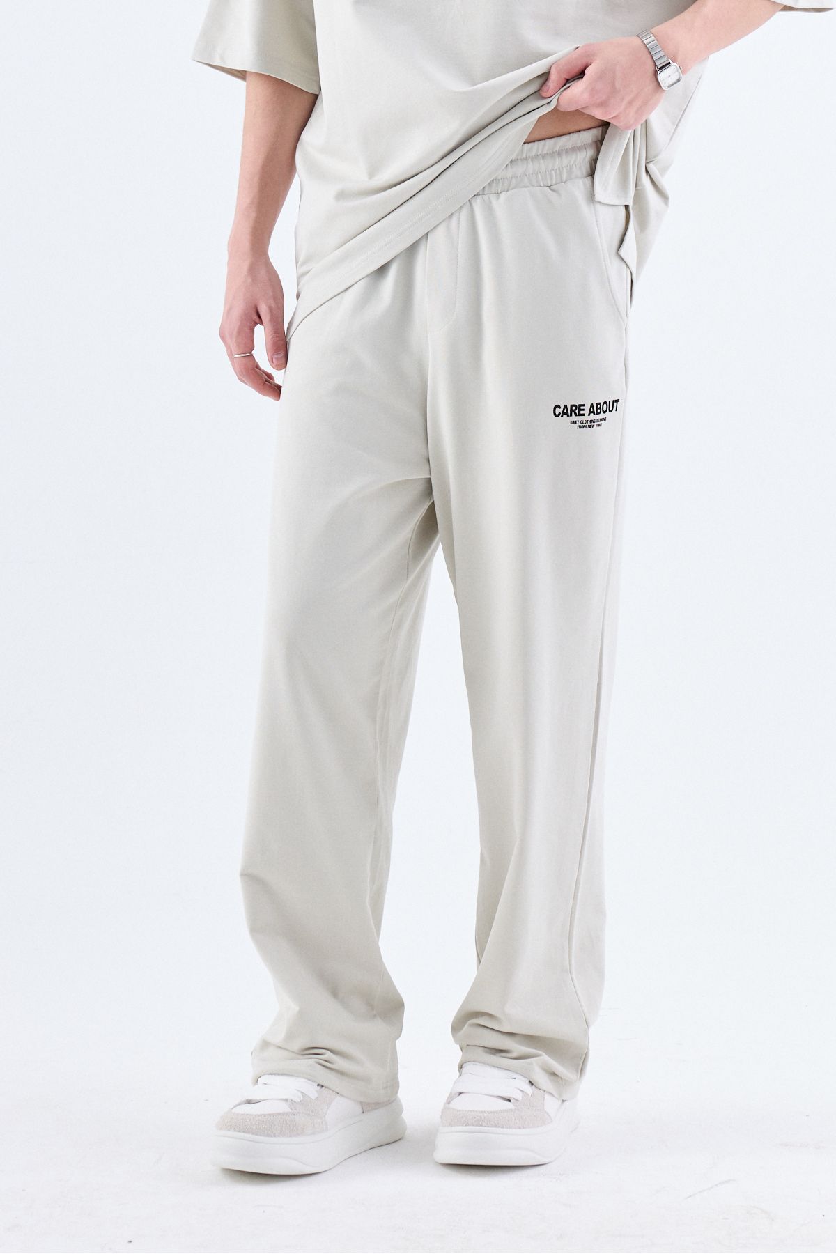 ست گرمکن خاکستری مردانه مراقبت از رنگ چاپی طرح دار Set Occasion Grey VAMOSCLO