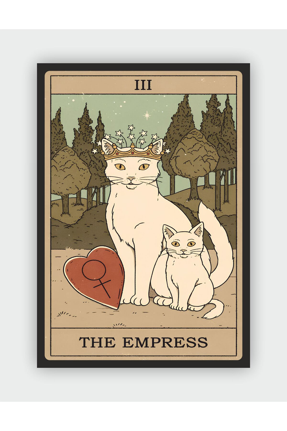 The Empress - Empress Tarot Card Vintage Wall Poster - Thick Paper - Frameless
