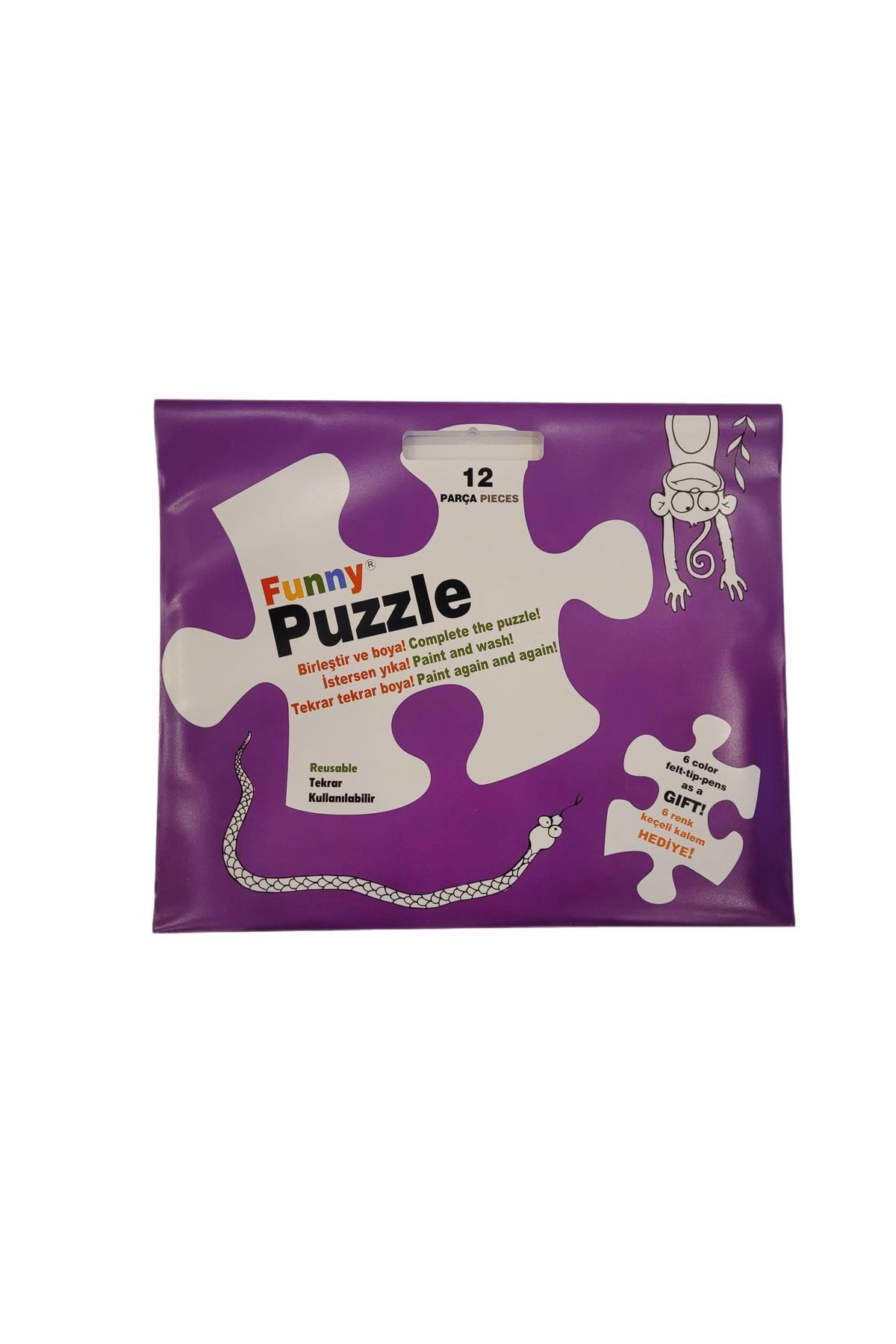 Akademi Çocuk Funny Mat Washable Puzzle - Sevimli Dostlar