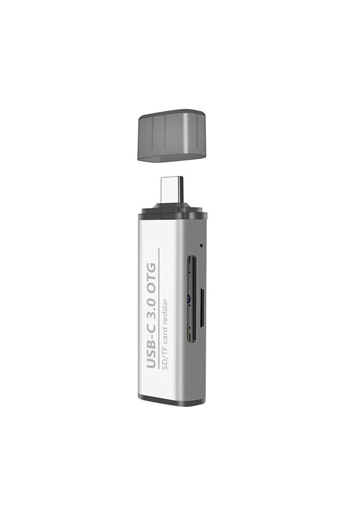 Streak-Type-c To Usb 3.0 Converter Sd TF Card Reader Adapter Otg - Silver 4