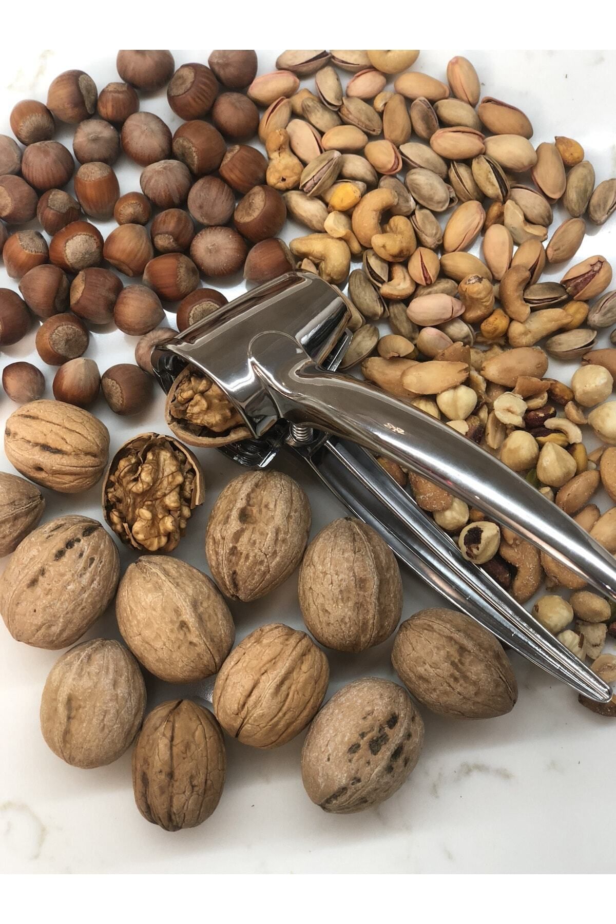 Makkam Home-Luxury Walnut Cracker, Sturdy Stainless Steel Chrome Color Metal Walnut And Hazelnut Cracker 4